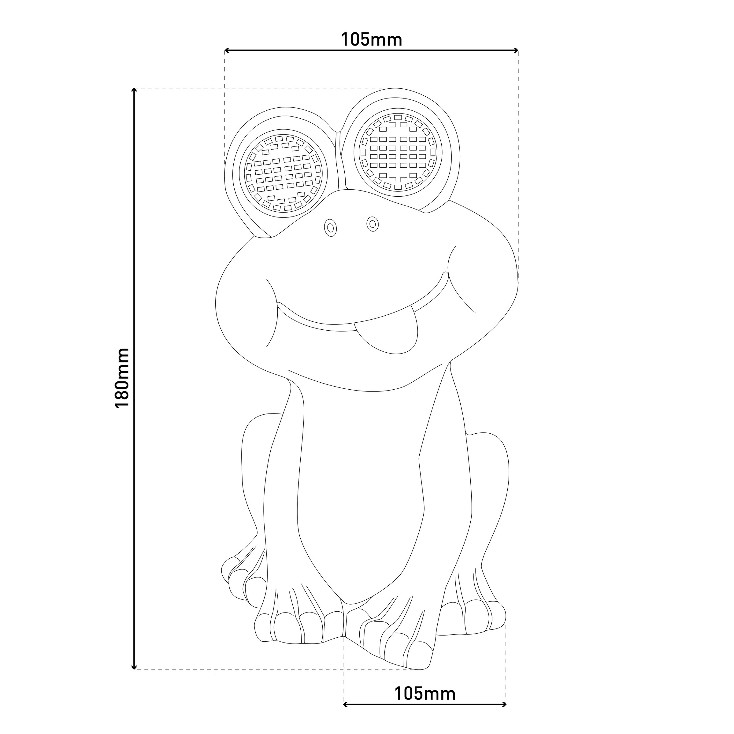 näve LED Solarleuchte »Froggel« LED-Modul 1 Stk. Warmweiß Froschfigur, animierte LED Augen mit Bewegungseffekt, H: 19cm, grün