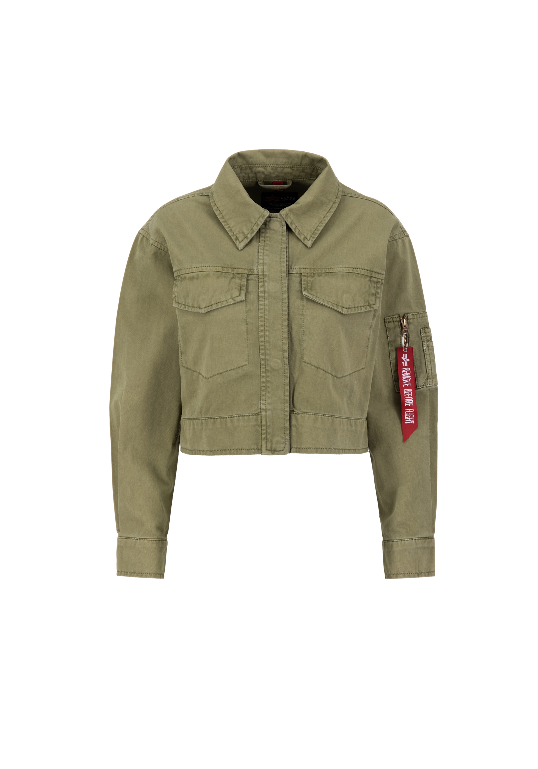Alpha Industries Damen Bomberjacke »Deck Jacket Cropped Wmn« in grün, Größe XS