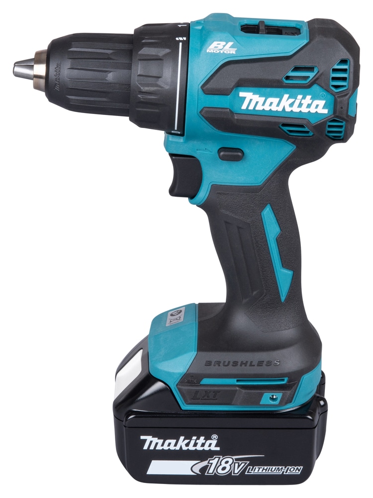 Makita Akku-Bohrschrauber »»DDF490RFJ« 18V, Inkl. 2x 3Ah Akku und Ladegerät« max. 65 Nm, 0-1.900 min⁻¹, 13 mm,  leistungsstarker & bürstenloser Bohrschrauber mit 65 Nm Drehmoment