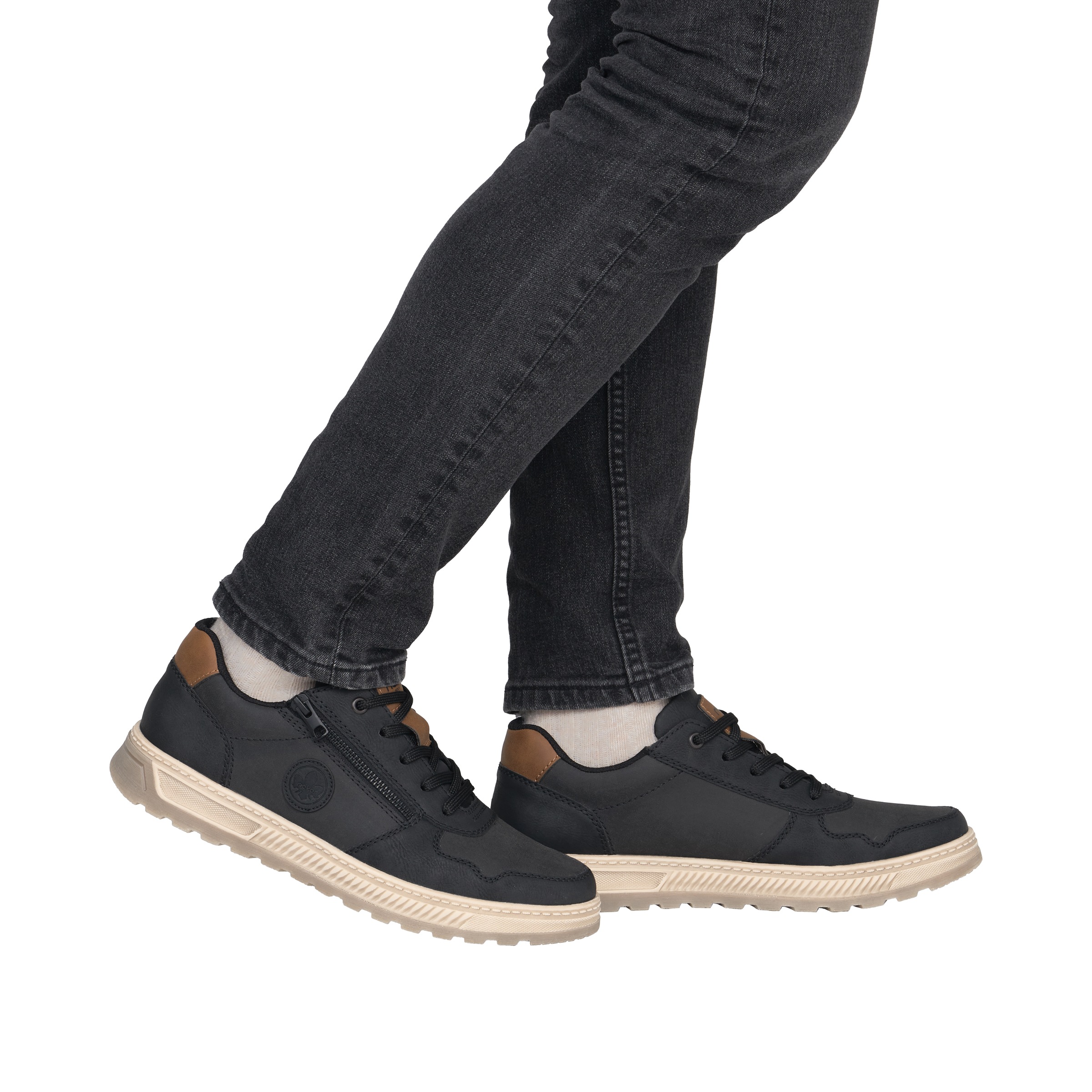 Rieker Sneaker  Freizeitschuh, Halbschuh, Schnürschuh mit Kontrastbesatz