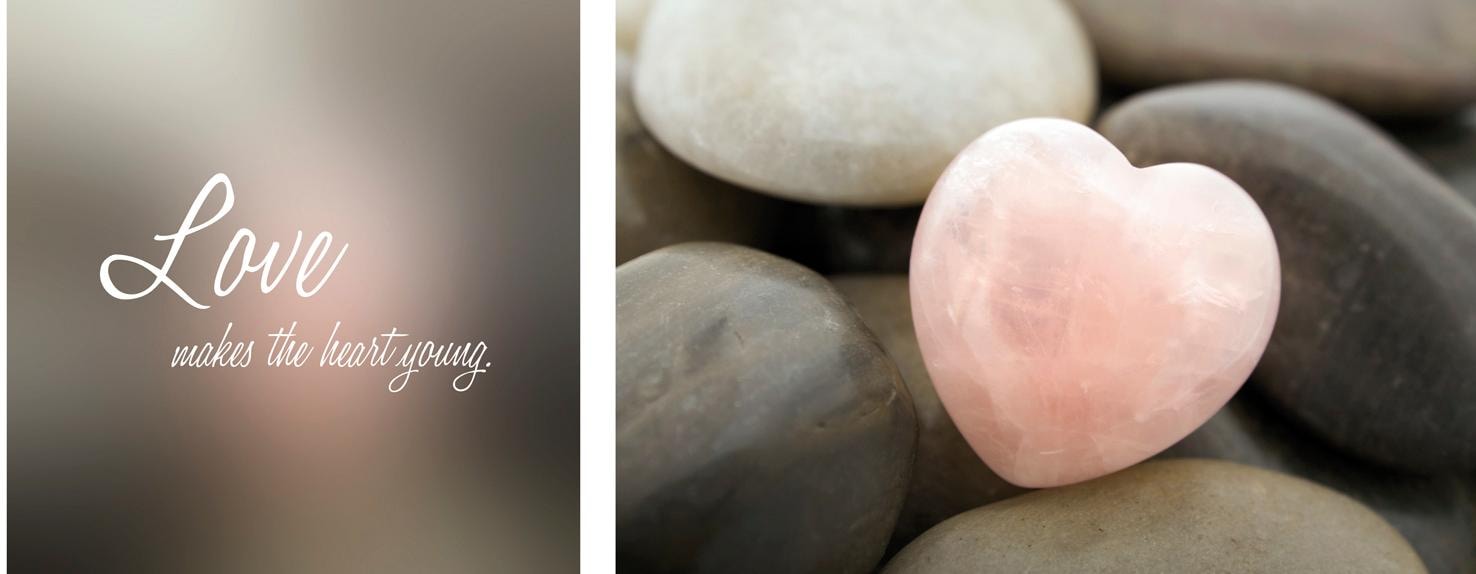 queence Leinwandbild »Love«, Herz-Herzbilder-Kunst-Modern-Spa-Spa Bilder-Sprüche-Sprüche & Texte-Schriftzug-Schriftzüge-Stein, (Set), Premium-Leinwandstoff, Handarbeit aus Deutschland, Spruch, 2er Set