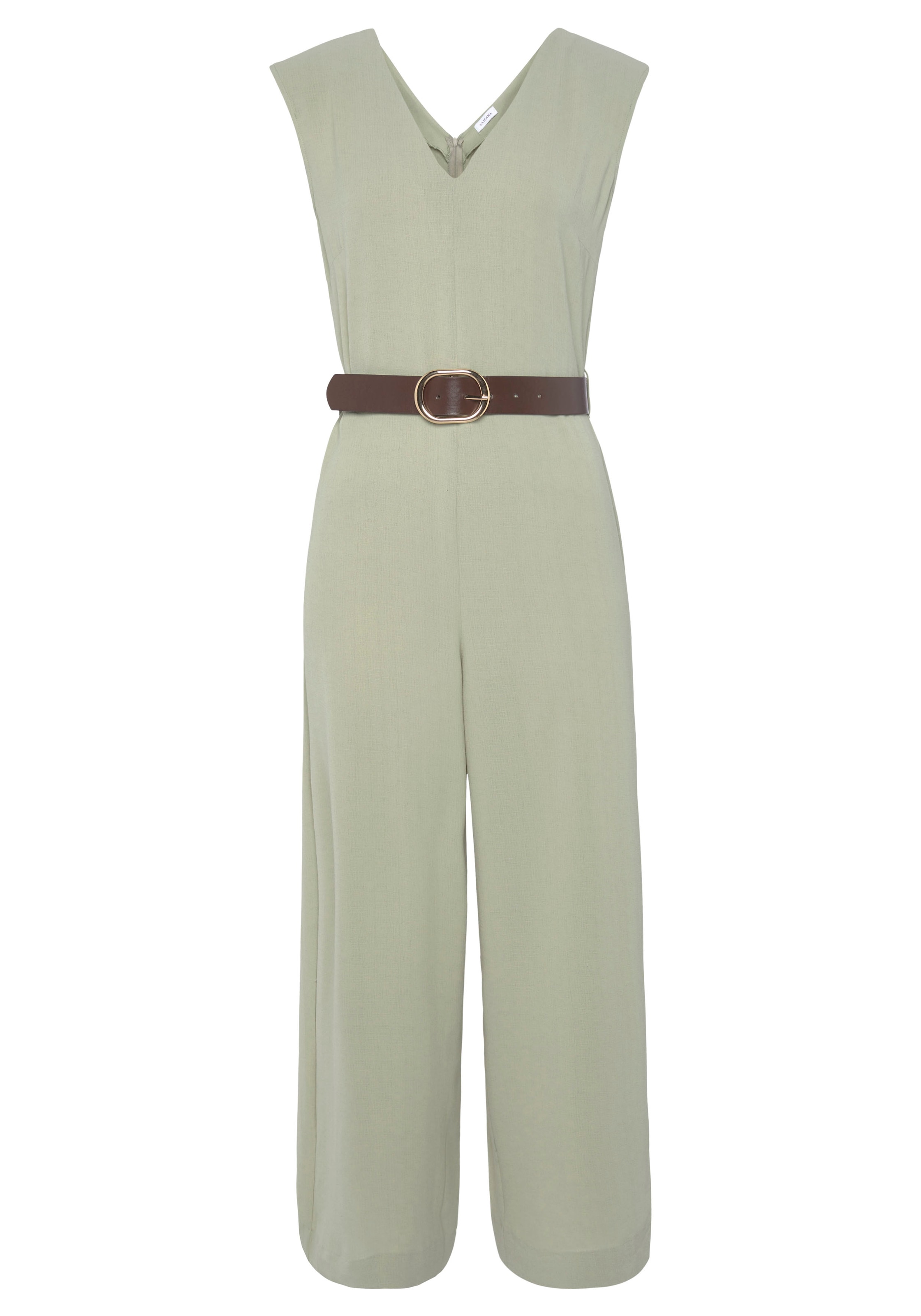 LASCANA Overall, (mit Gürtel), aus strukturierter Ware