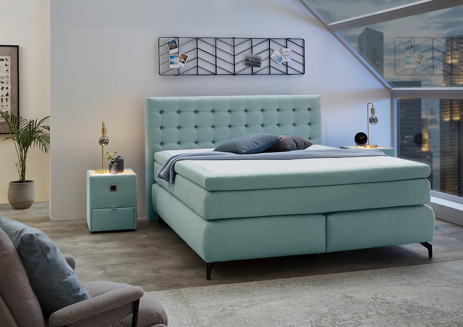 Jockenhöfer Gruppe Boxspringbett »Jessica«, mit Topper, erhältlich in der Größe 180x200cm
