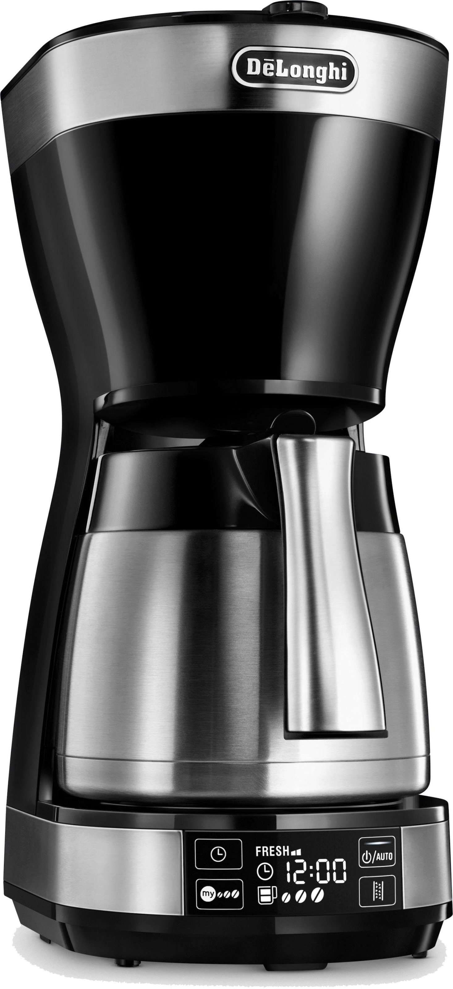 De\'Longhi Filterkaffeemaschine jetzt bei 16731«, 1,25 l »ICM Papierfilter Kaffeekanne, online OTTO