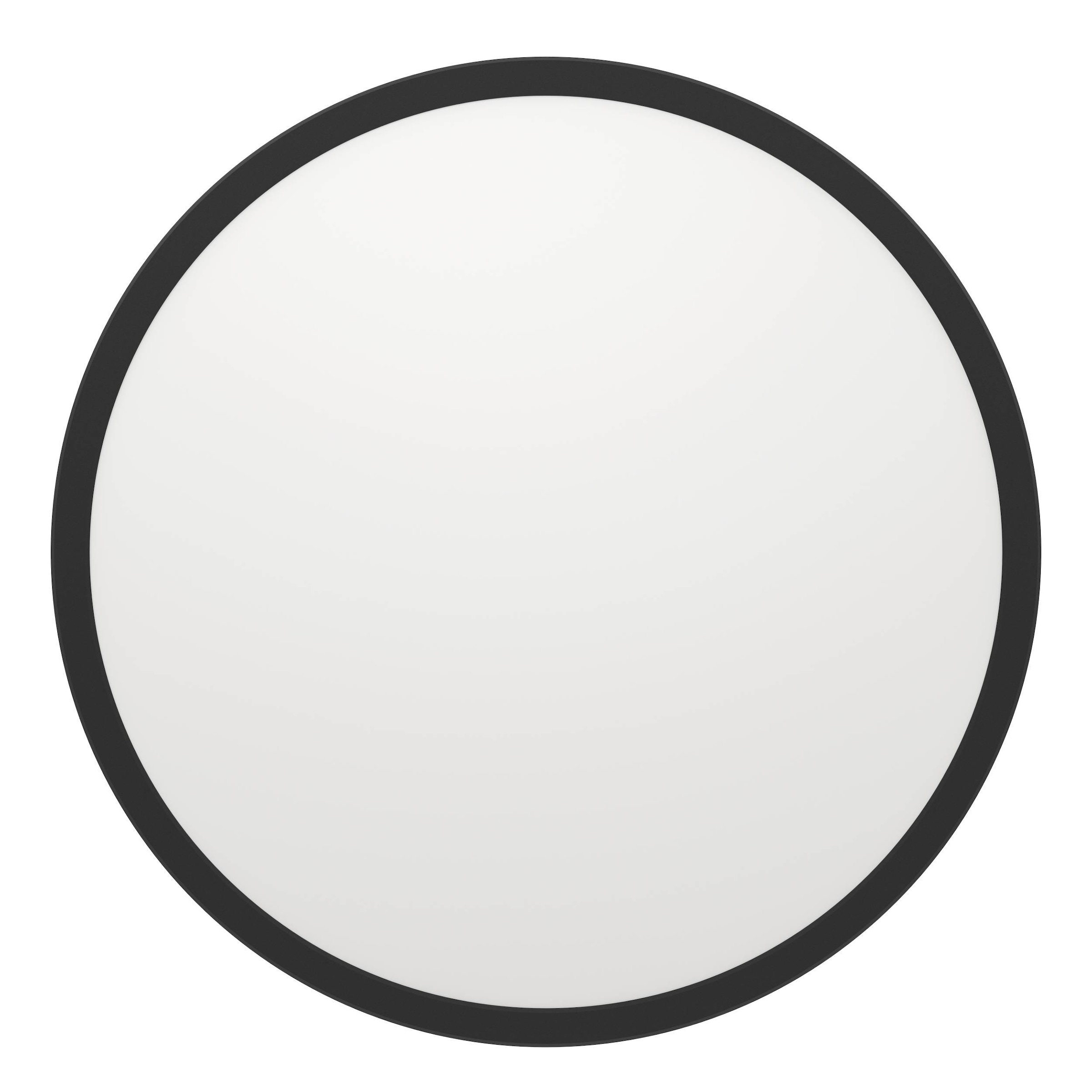 EGLO Deckenleuchte »Rovito-Z Deckenlampe, ZigBee 3.0, Kunststoff, Badezimmerlampe, IP44« LED-Modul 1 Stk. Kaltweiß | RGB Wand-/Deckenleuchte - H3,2 x Ø50 cm - schwarz - 16,8W inkl.