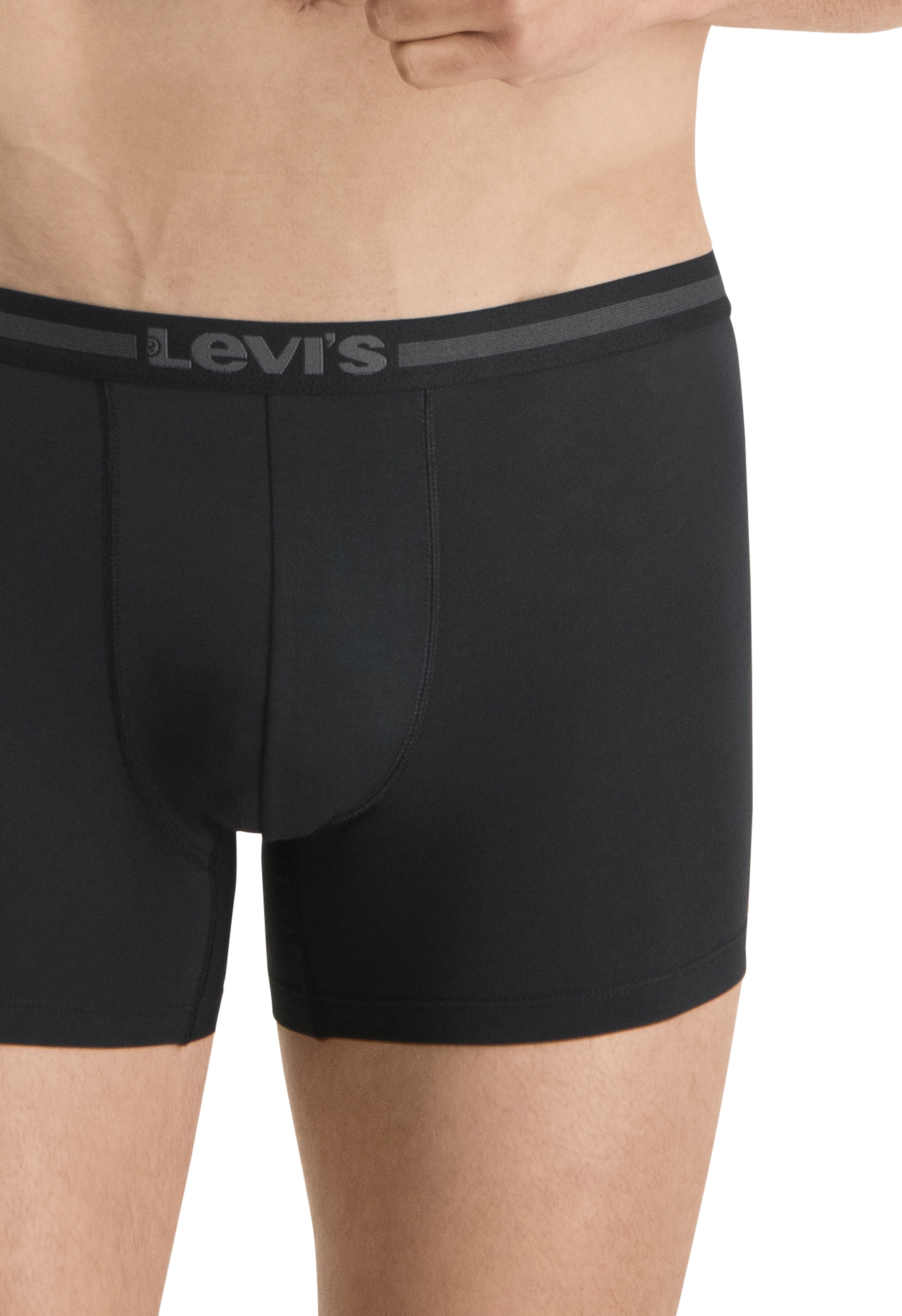 Levi's® Boxershorts »LEVIS MEN TENCEL BOXER BRIEF 2P« Packung, 2er Pack, 2 Stk. mit breitem Logobund