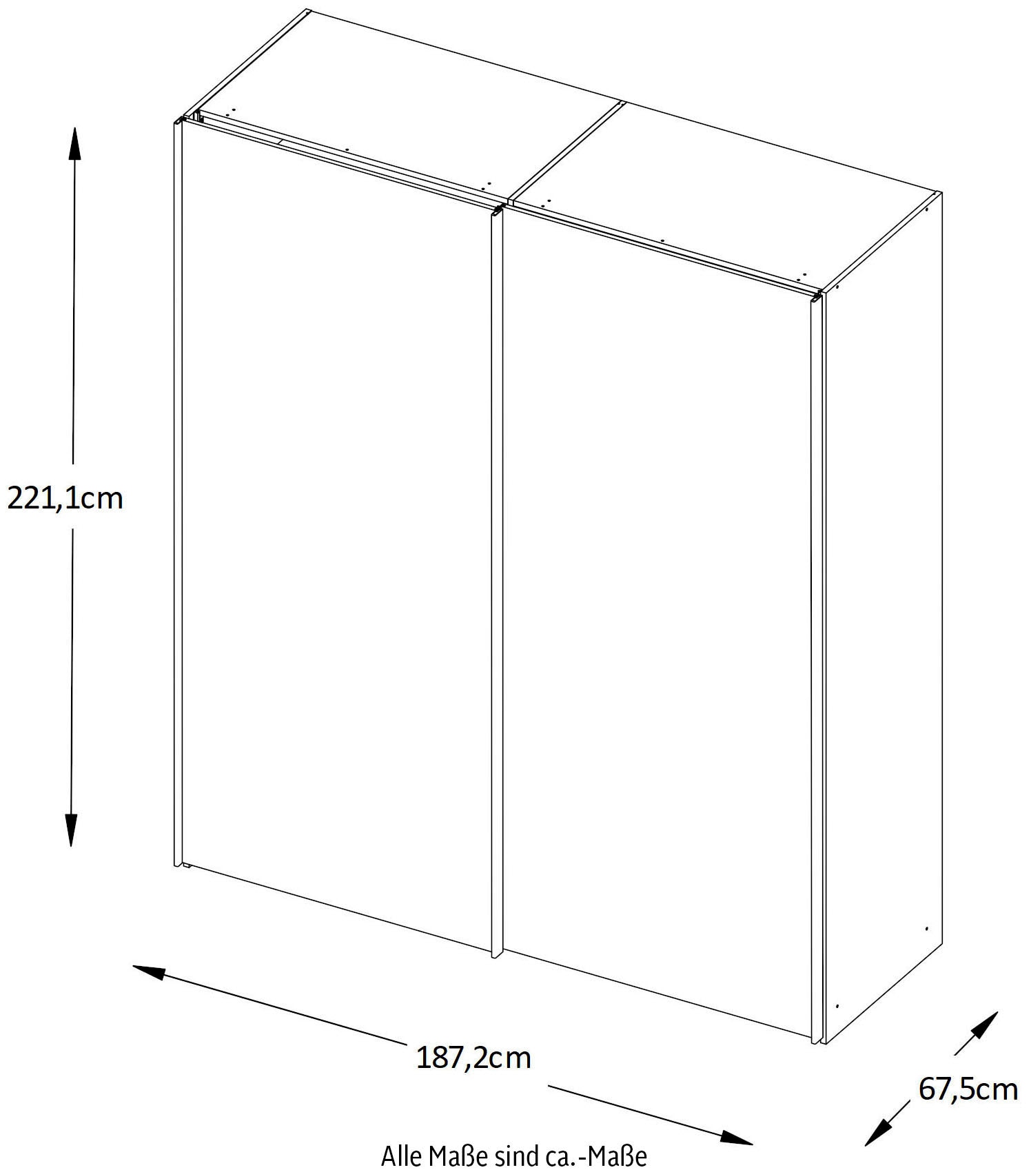 STAUD Schwebetürenschrank »Sinfonie Plus, edles Design in hochwertiger Qualität, Made in Germany« Mit vier verschiedenen Ausstattungsvarianten