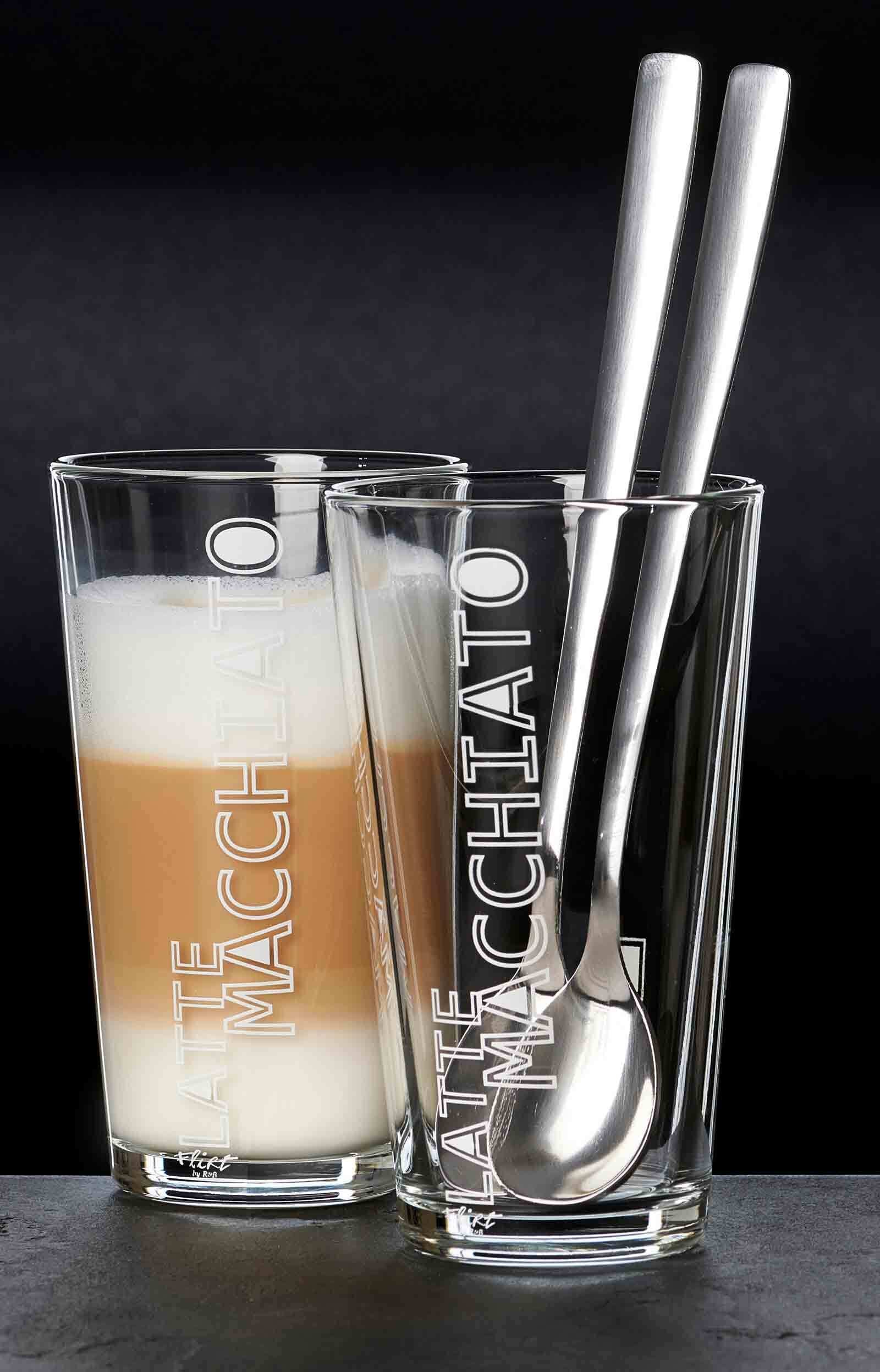 Ritzenhoff & Breker Latte-Macchiato-Glas »Latte Macchiato Gläser + Löffel Lena 350 ml 6er Set transparent«