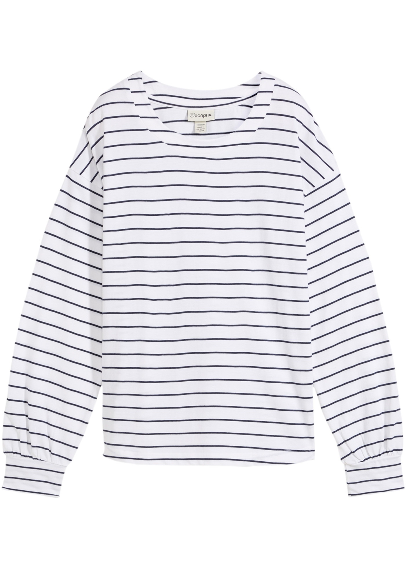bonprix Langarmshirt lockere Passform mit überschnittenen Schultern, mit Ballon-Ärmeln