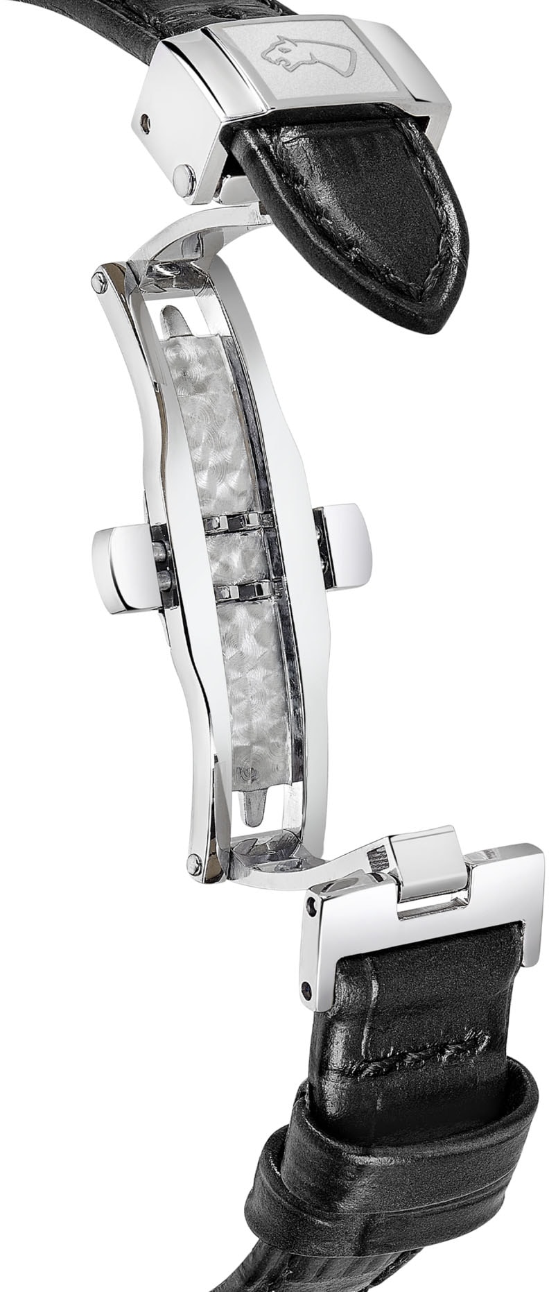 Jaguar Quarzuhr »Essentia« Armbanduhr, Damenuhr, Swiss Made, Lederarmband, Saphirglas,Datum