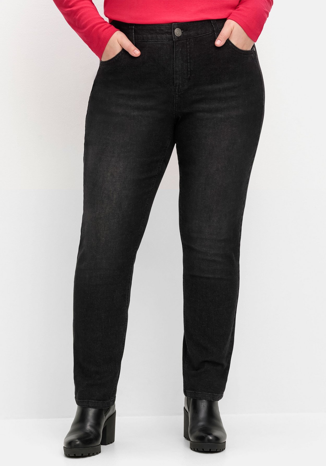 Sheego Stretch-Jeans »Jeans PIA, aus elastischem Denim«, PIA, aus elastischem Denim