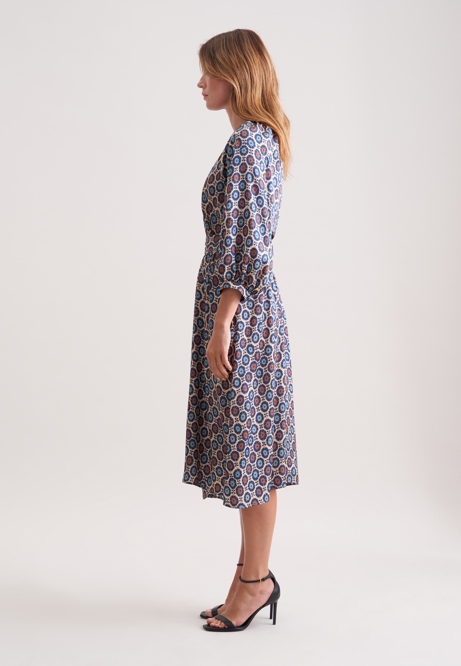 seidensticker Sommerkleid 3/4 V-Neck Druck