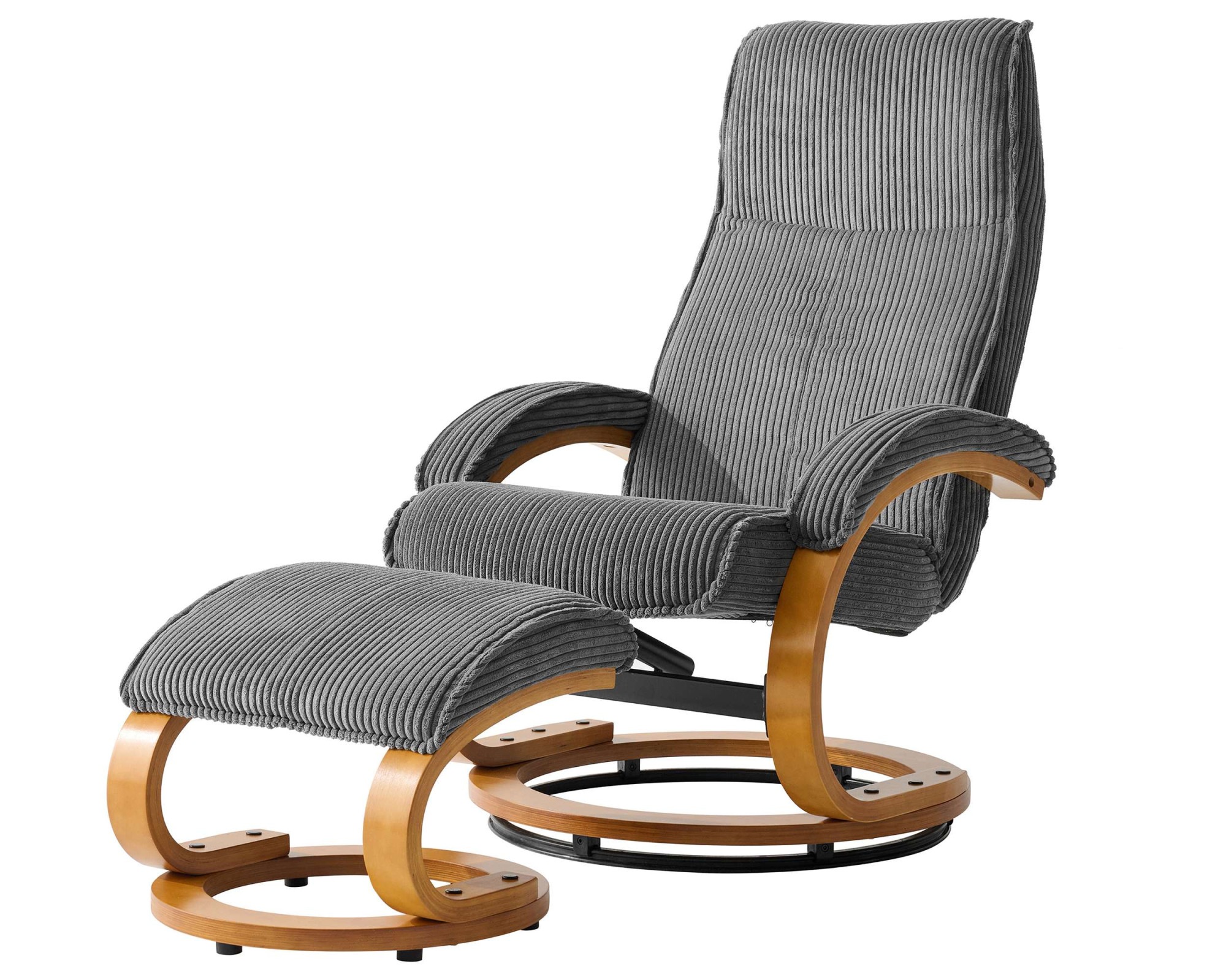 Home affaire Relaxsessel »mit Hocker PARIS neu: Cord - OTTO. Verlässliche Qualität.« bestehend aus Sessel und Hocker,  manuelle Relaxfunktion mit Drehfunktion, neu: Cord-Bezug