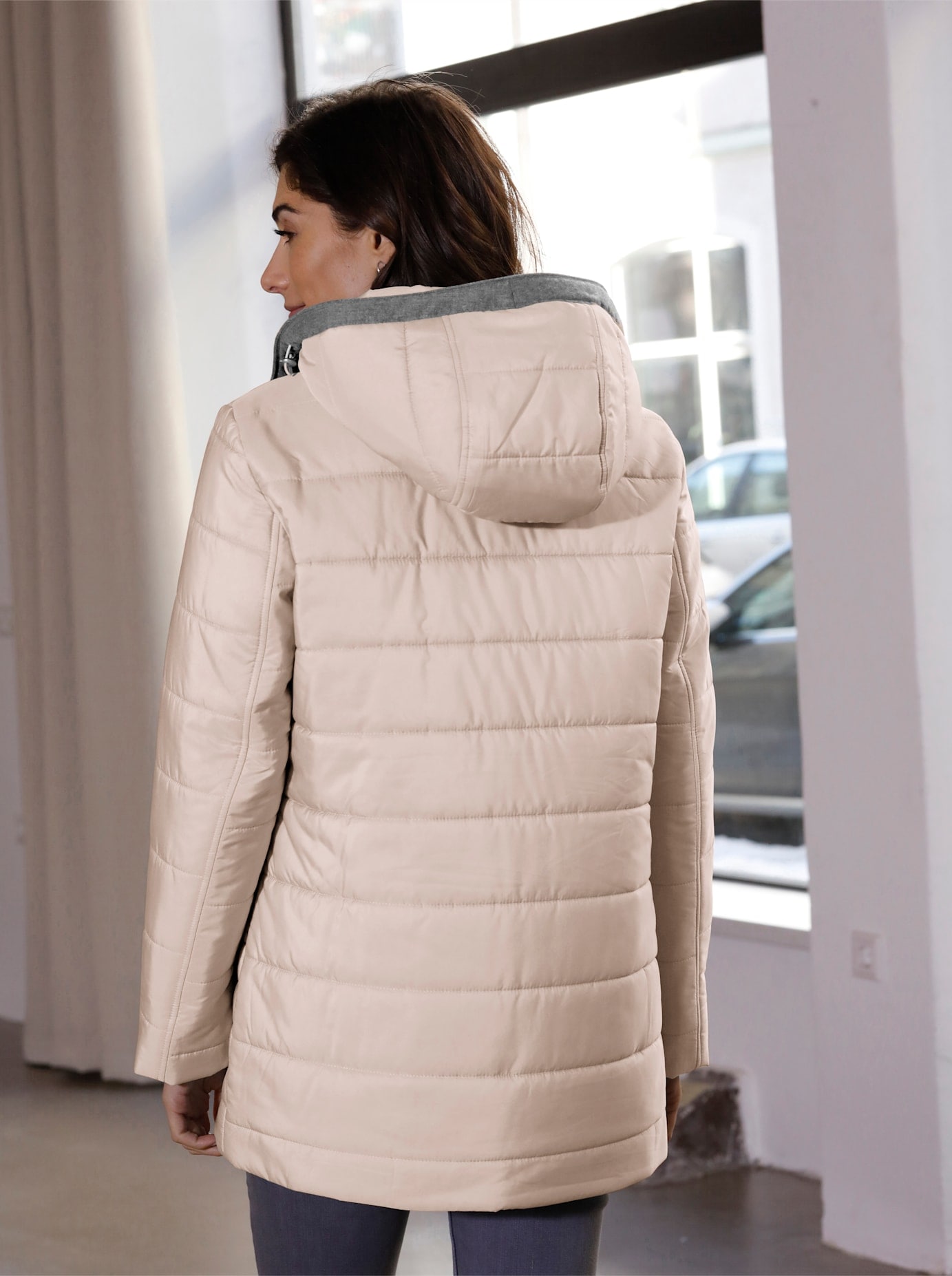 Classic Basics Steppjacke, mit Kapuze