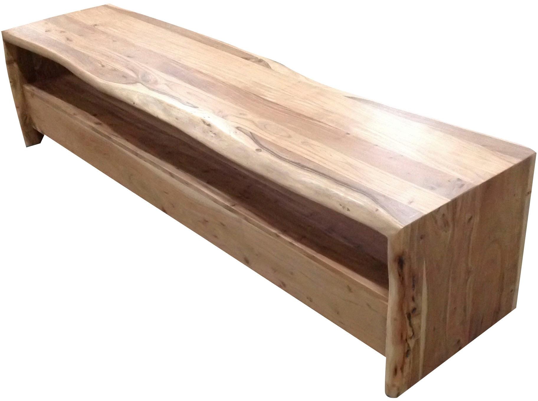 SIT Lowboard »Elba aus massiver Akazie mit Baumkante – 4 Schubladen & Unikat« 4 Schubladen & offenes Fach mit 183 cm Breite für viel Stauraum
