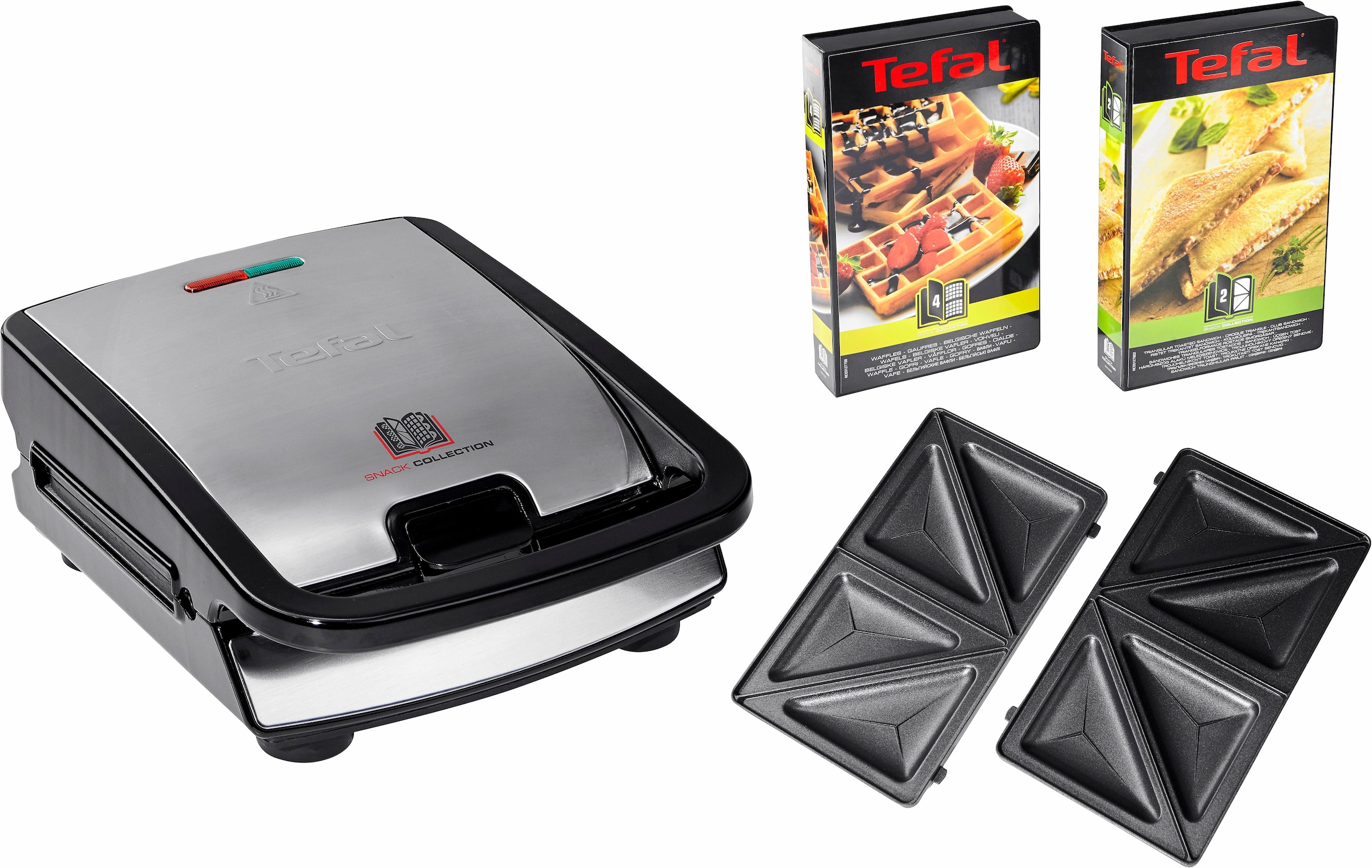 Tefal Waffeleisen »SW853D Snack Collection«, 700 W, erweiterbare Platten,  spülmaschinengeeignet, antihaftbeschichtet kaufen bei OTTO