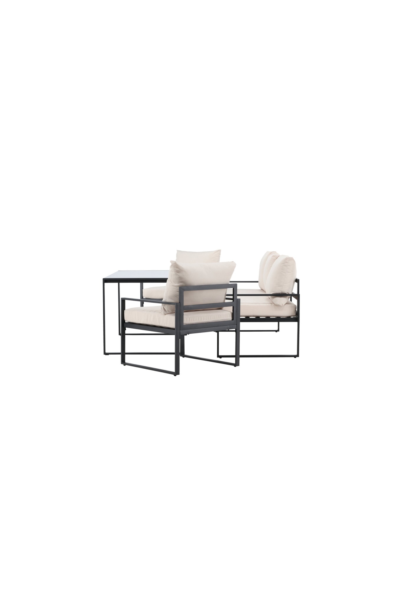 Venture Home Gartenlounge-Set »Catania, großzügiges Outdoor-Set für hohen Sitzkomfort« 4 tlg. Loungemöbel mit Stoffbezug, angenehm, weich