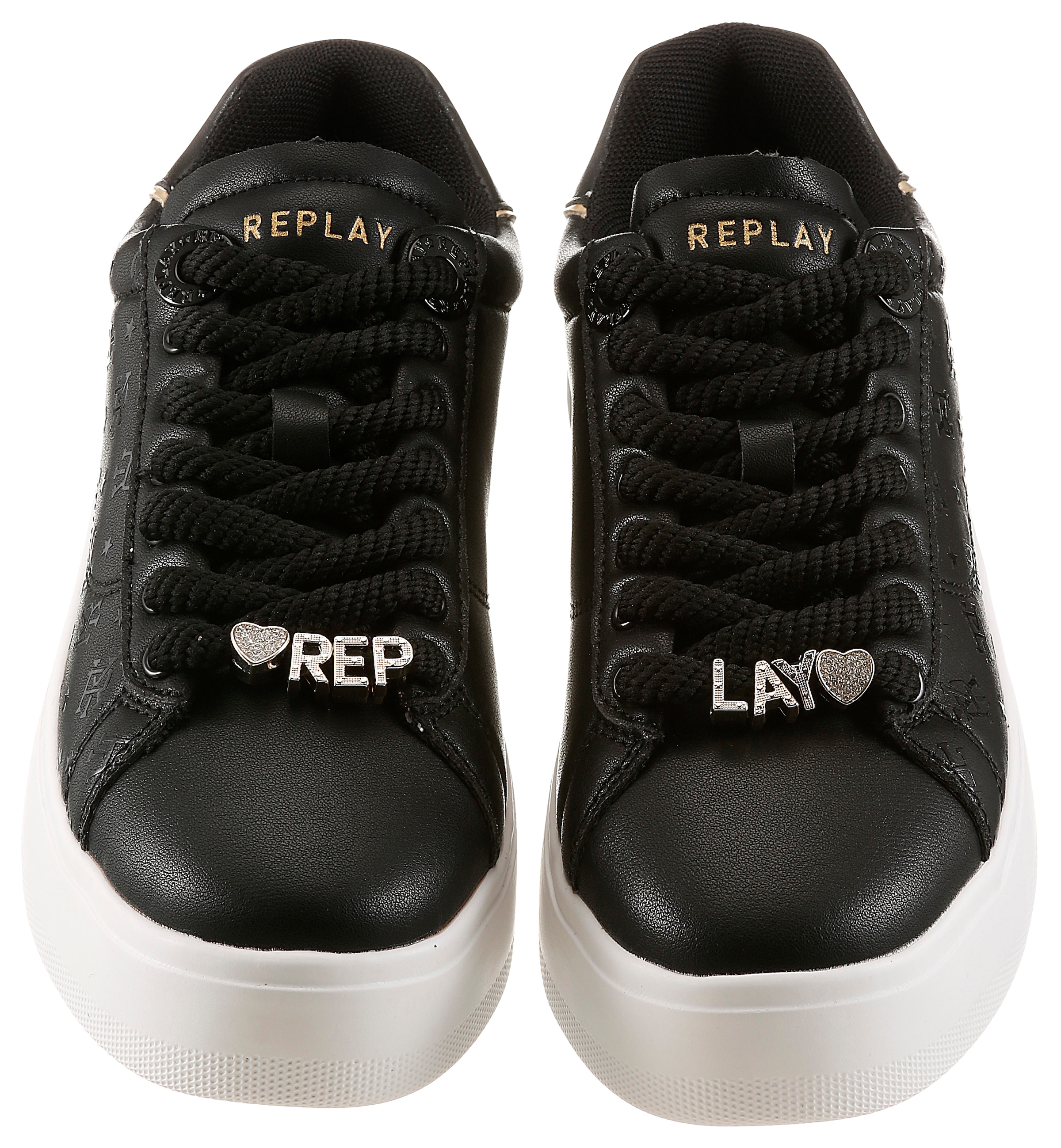 Replay Plateausneaker  Halbschuh, Freizeitsneaker, Schnürschuh mit Monogramm-Prägungen