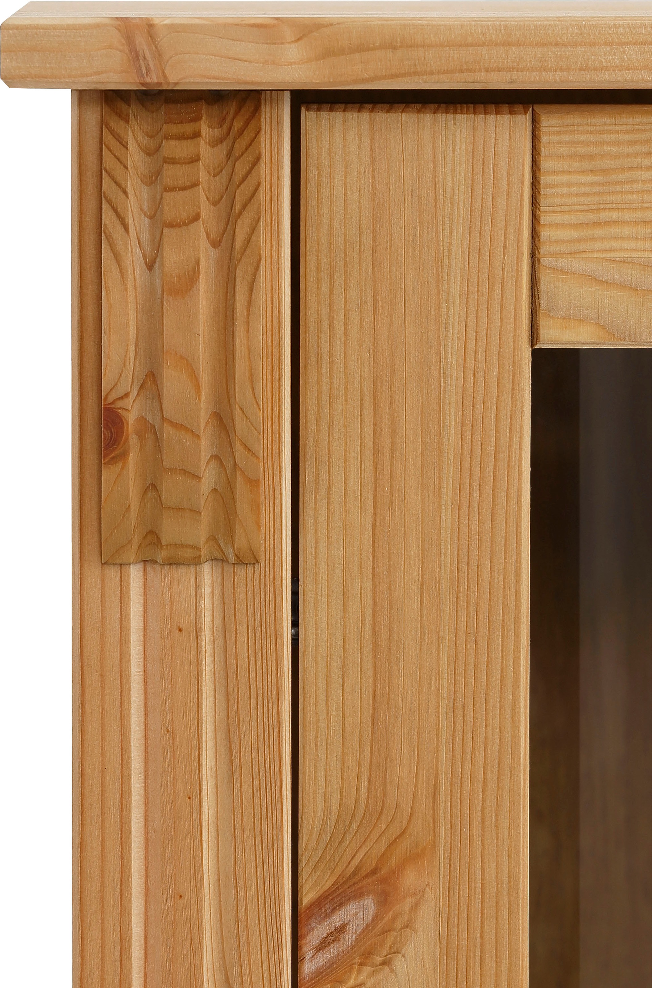 OTTO home Highboard »Teresa« Maße (B/T/H): 119/40/120 cm,  Vitrine, Türen mit Glaseinsätzen, aus massiver Kiefer, FSC®