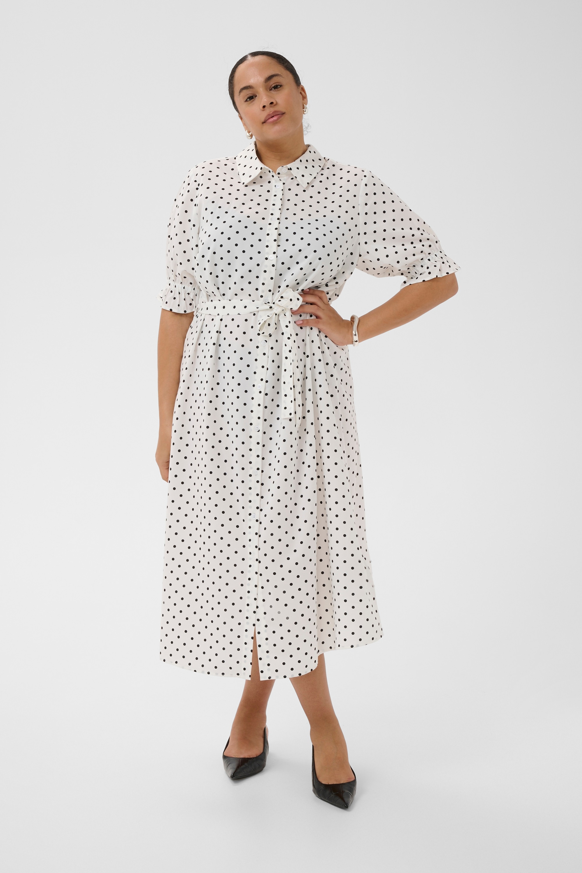 KAFFE Curve Midikleid »Damen Kleid KCdally«