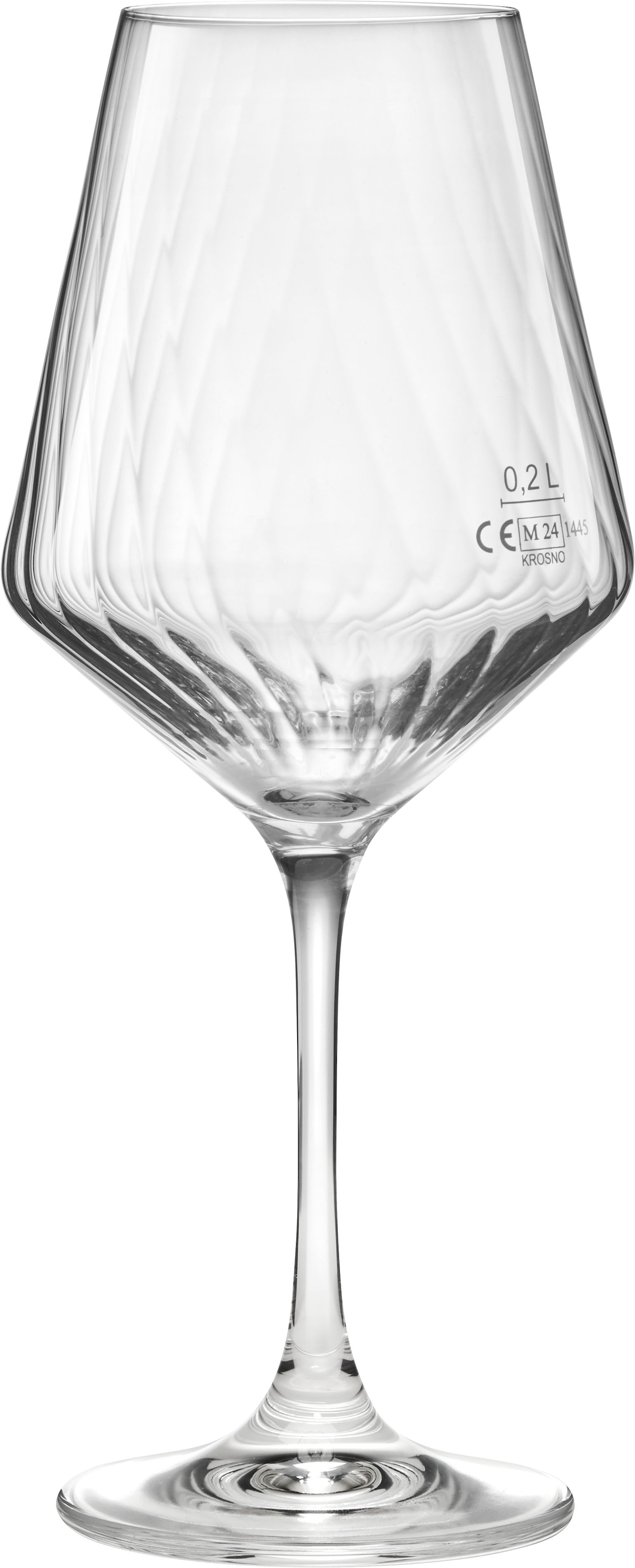 van Well Weinglas »Eva, Weingläser 55 cl geeicht, 6 Stück« Relief-Optik, spülmaschinengeeignet