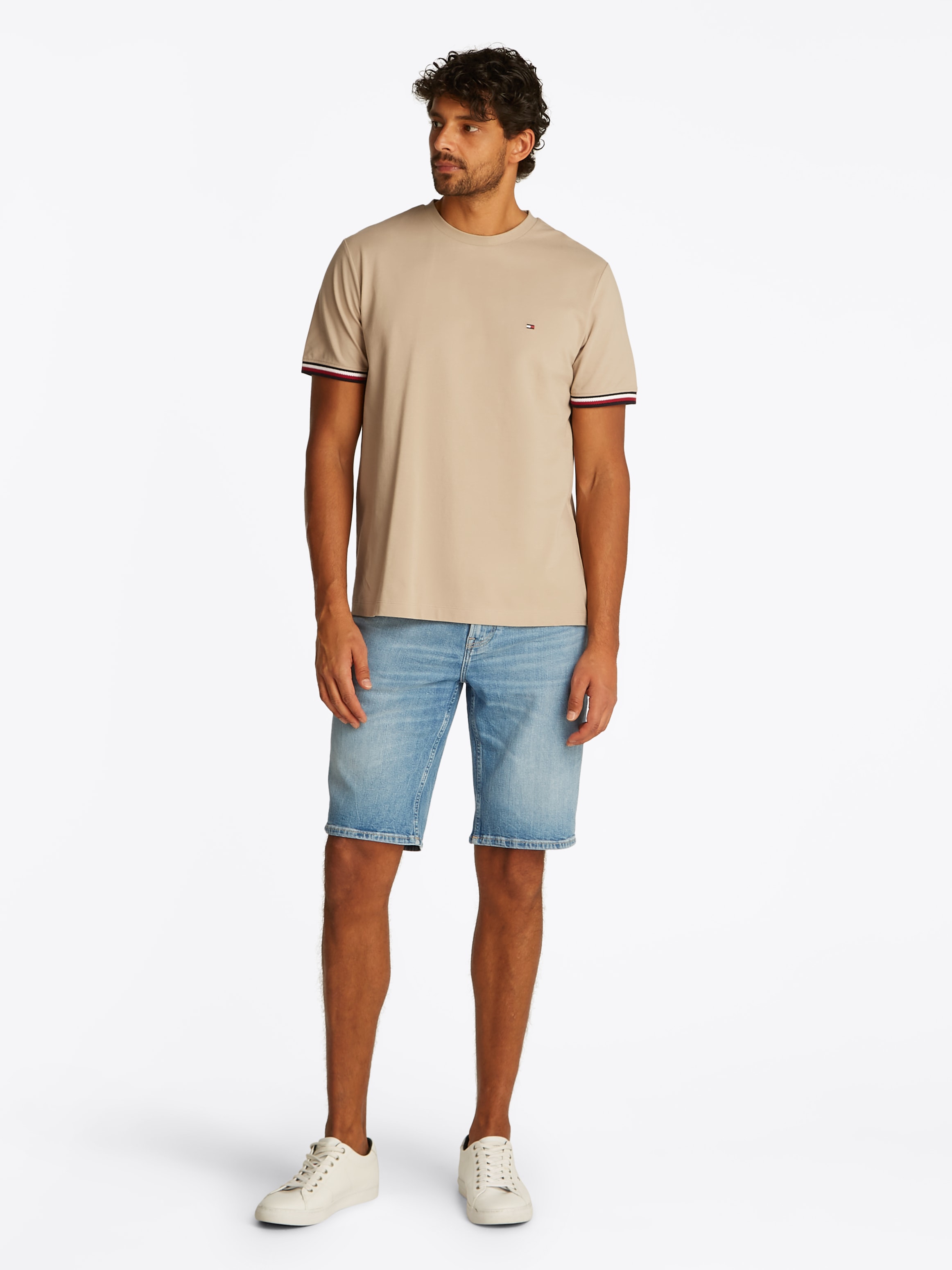 Tommy Hilfiger T-Shirt »GLOBAL STRIPE CUFF TEE«