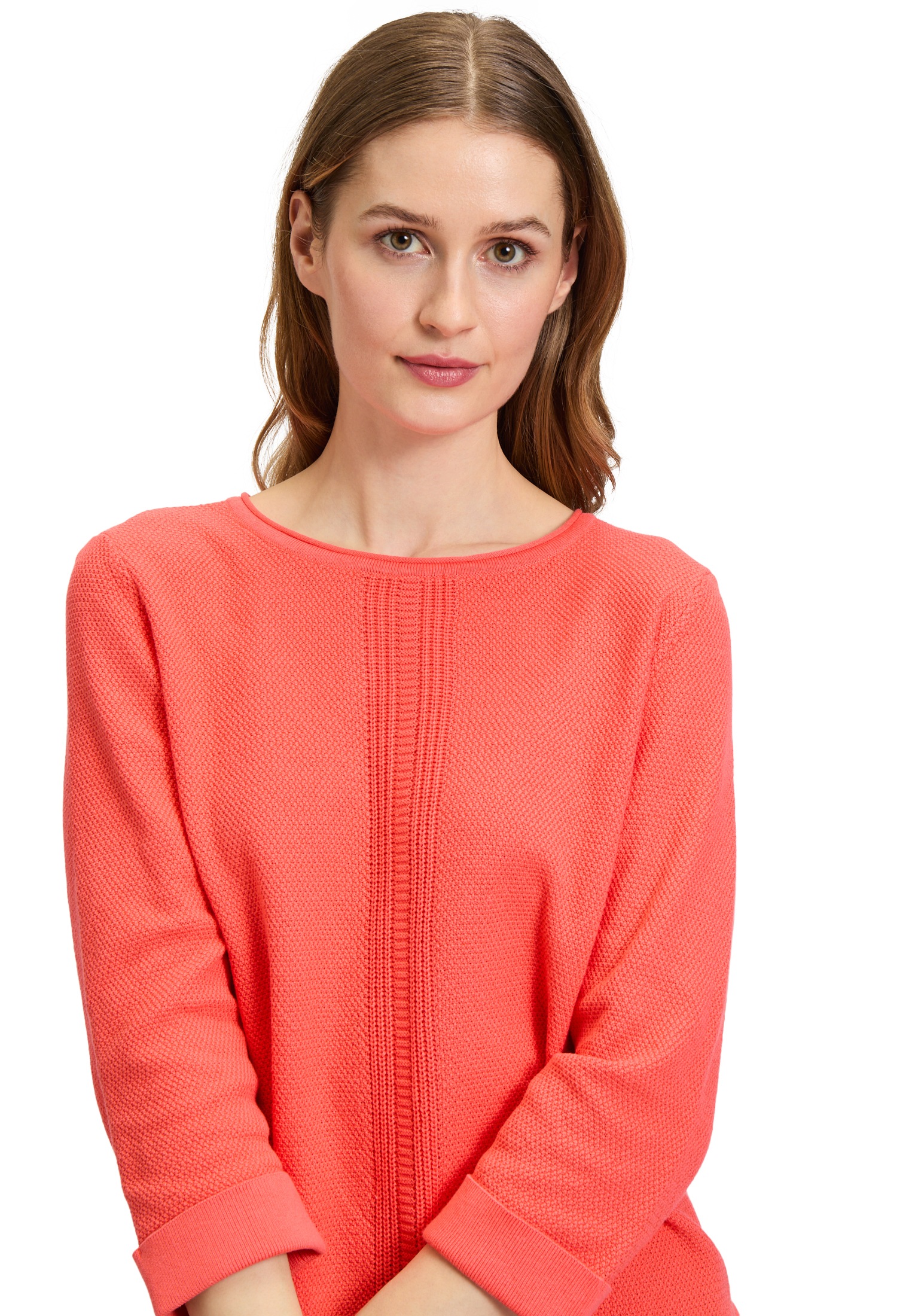 Betty Barclay Rundhalspullover »Feinstrickpullover mit Strickdetails«
