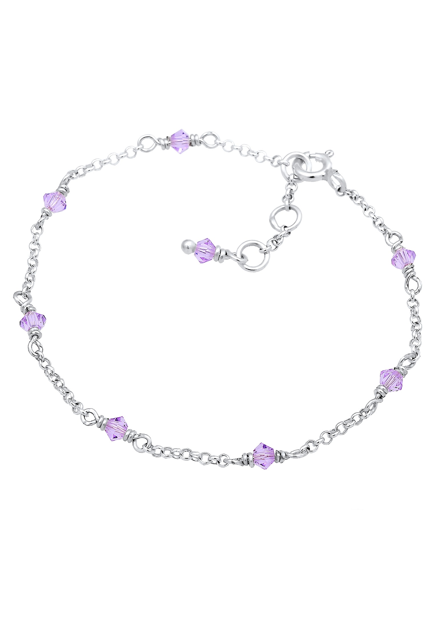 Elli Armkette »Armband Kinder Bead Bunt Kristalle 925 Silber«