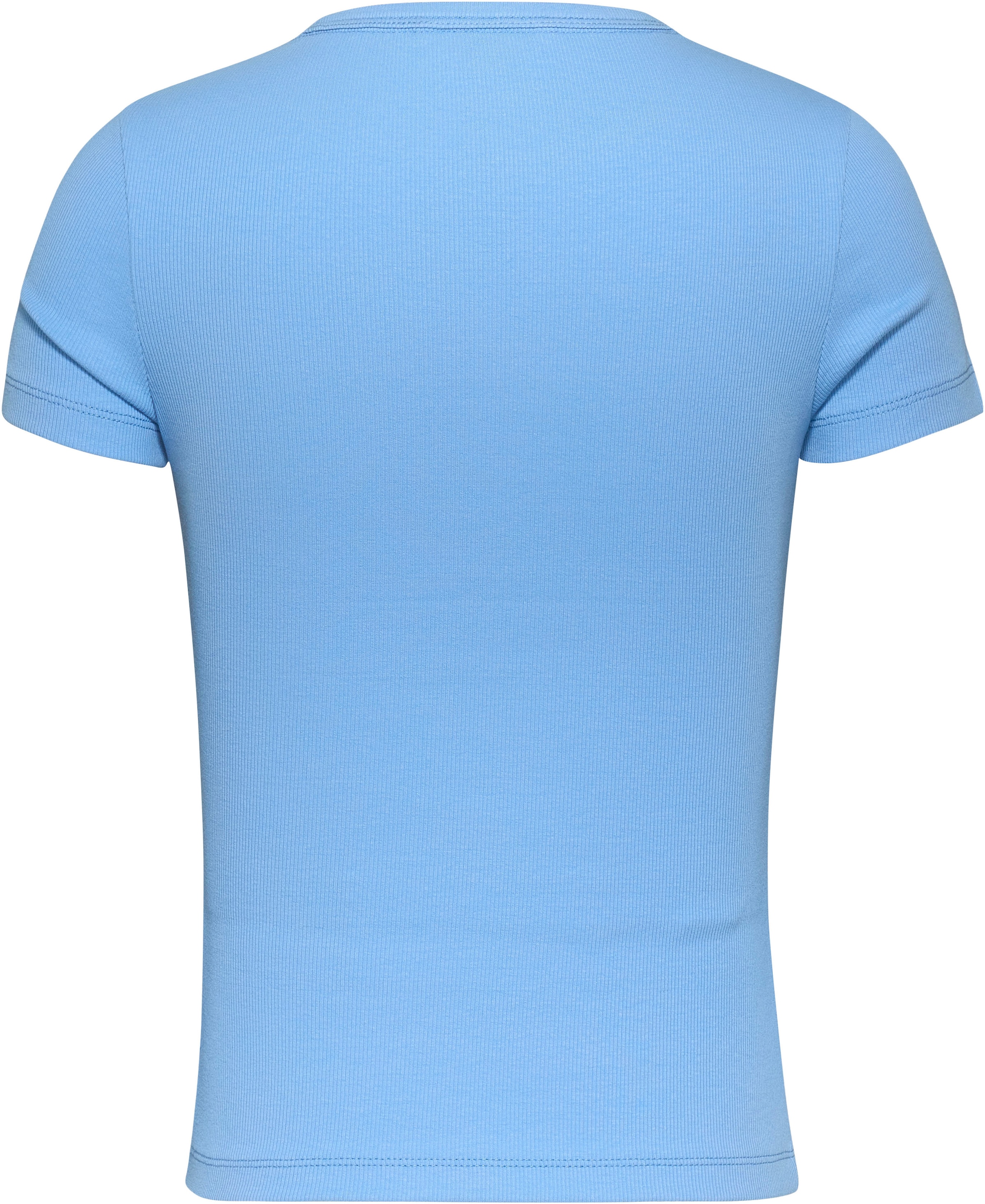 Tommy Jeans T-Shirt »TJW SLIM BADGE RIB TEE«, in Rippoptik