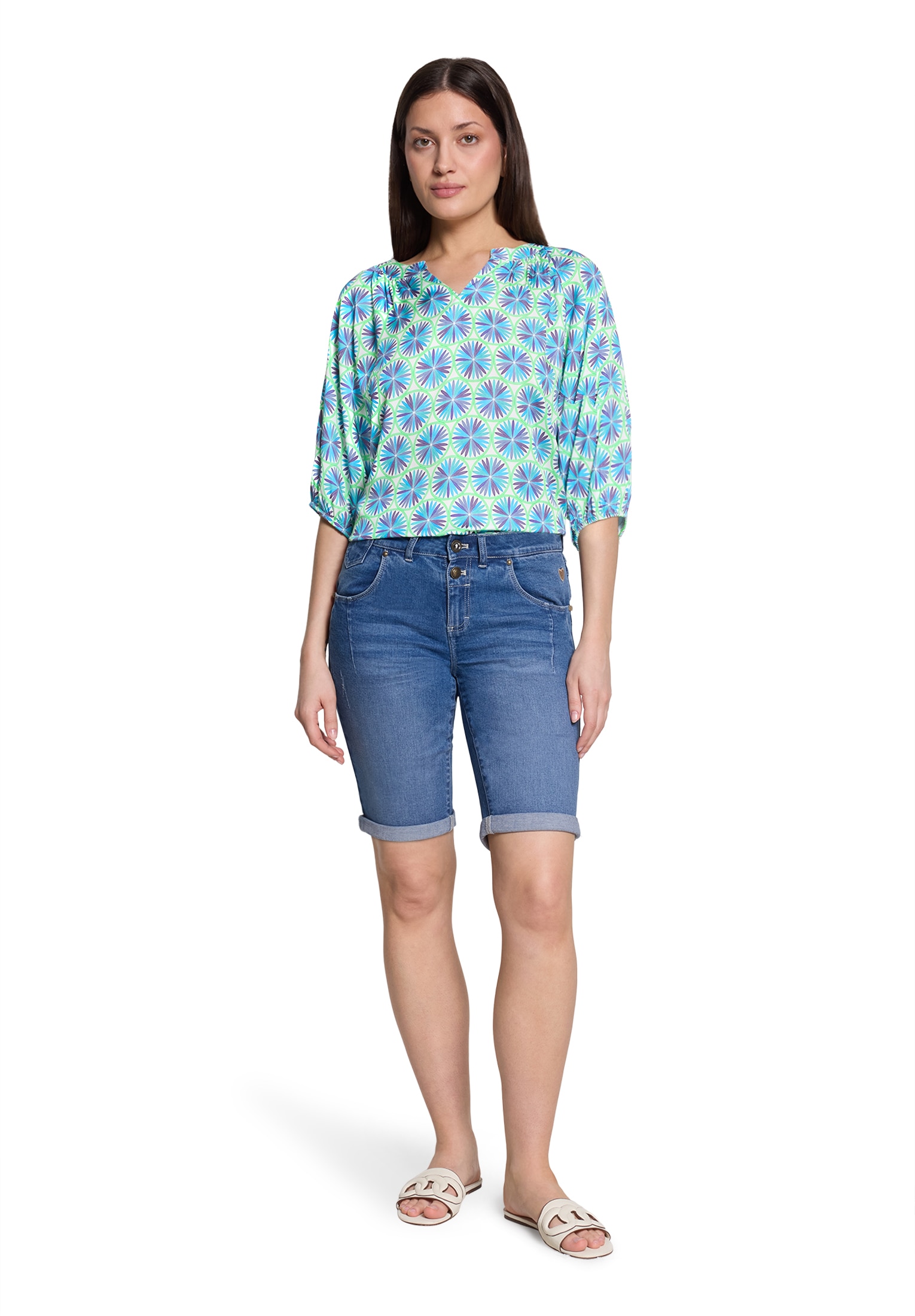 Cartoon Klassische Bluse »Casual-Bluse mit Raffung«