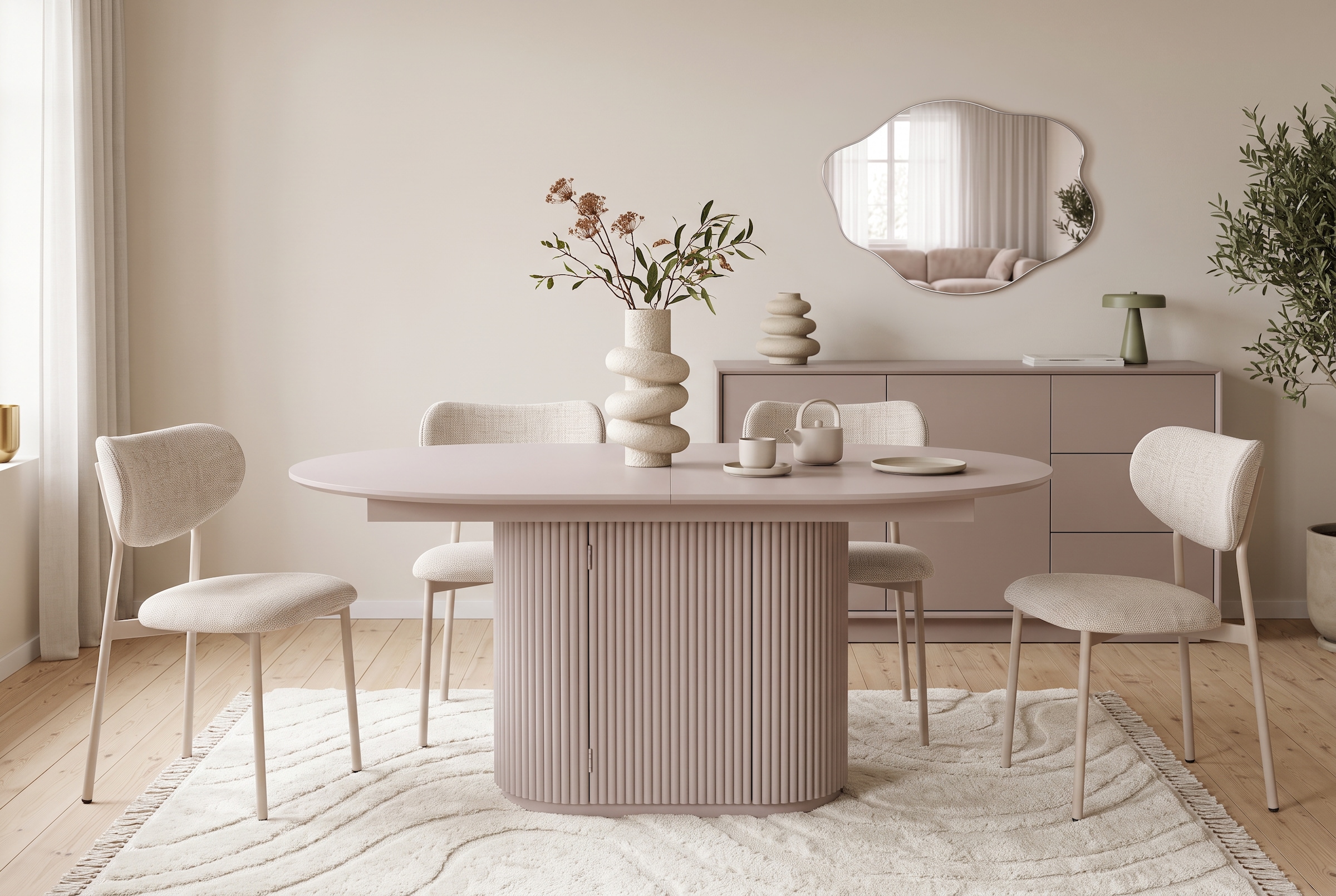 homsy by Ana Johnson Esstisch »Storvia« ausziehbar auf 180 cm, mit praktischem Stauraum