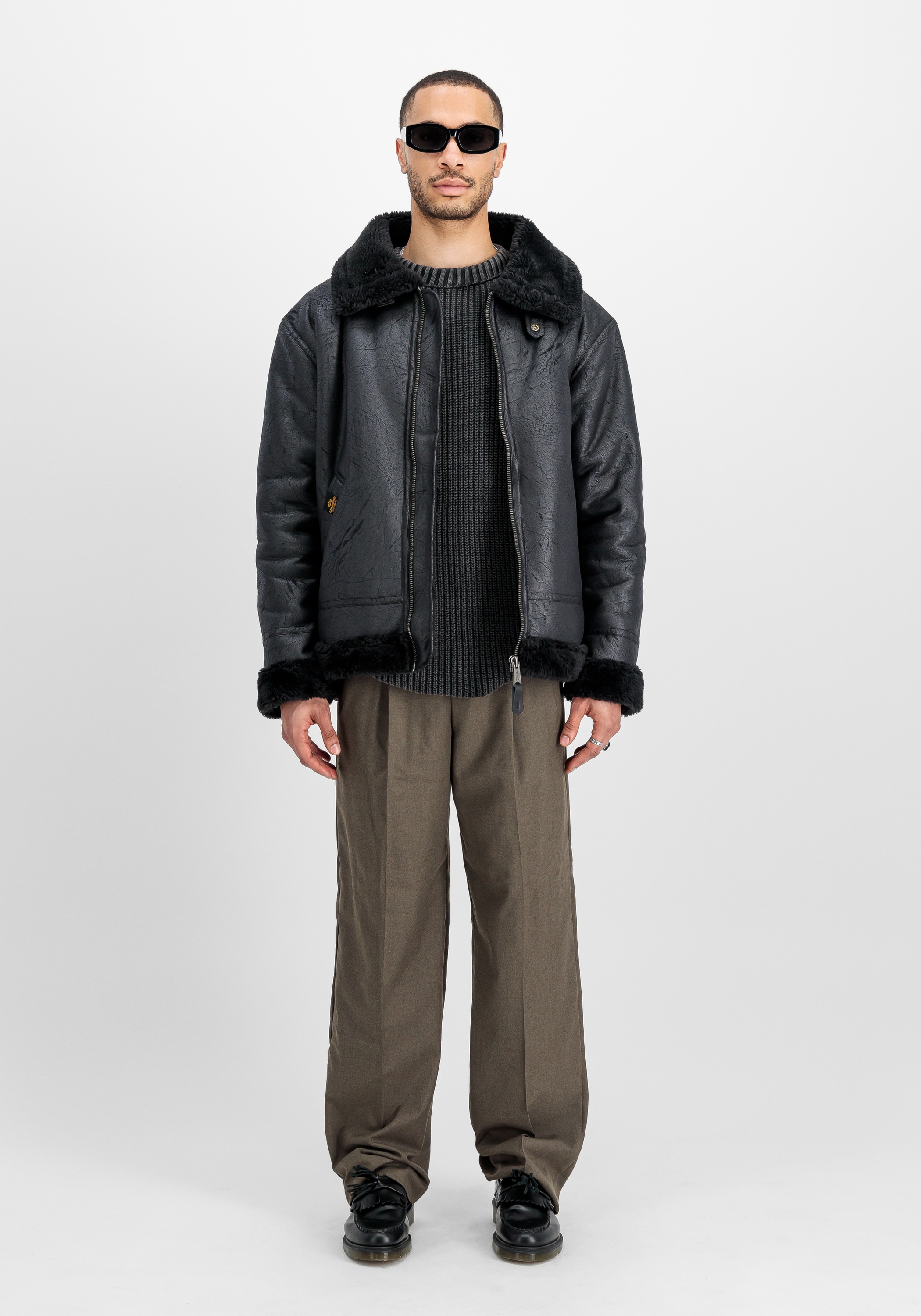 Alpha Industries Lederjacke »Alpha Industries Men - Bomber Jackets B-3 Faux Leather«