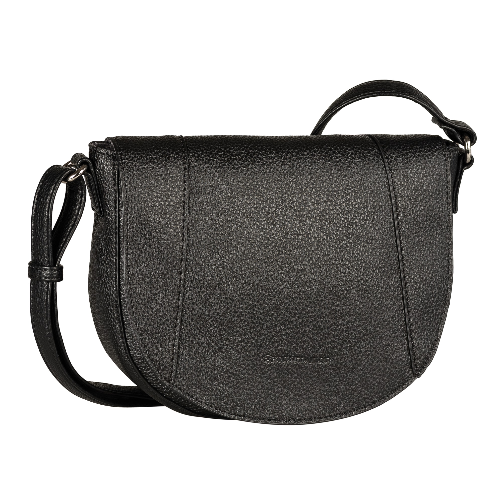 Tom Tailor Satteltasche »Dahlia« weiches Lederimitat in moderem Look mit Kontrastkanten und feinem Logo in schwarz, Größe B/H/T: 24,5 cm x 19 cm x...