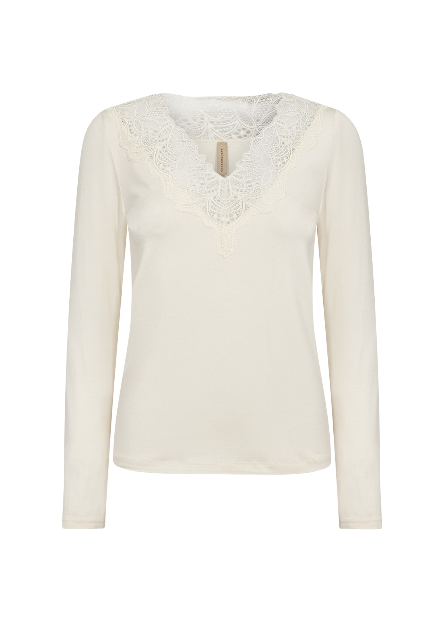 soyaconcept Langarmshirt »SC-MARICA 301« Viskosemischung, Spitze