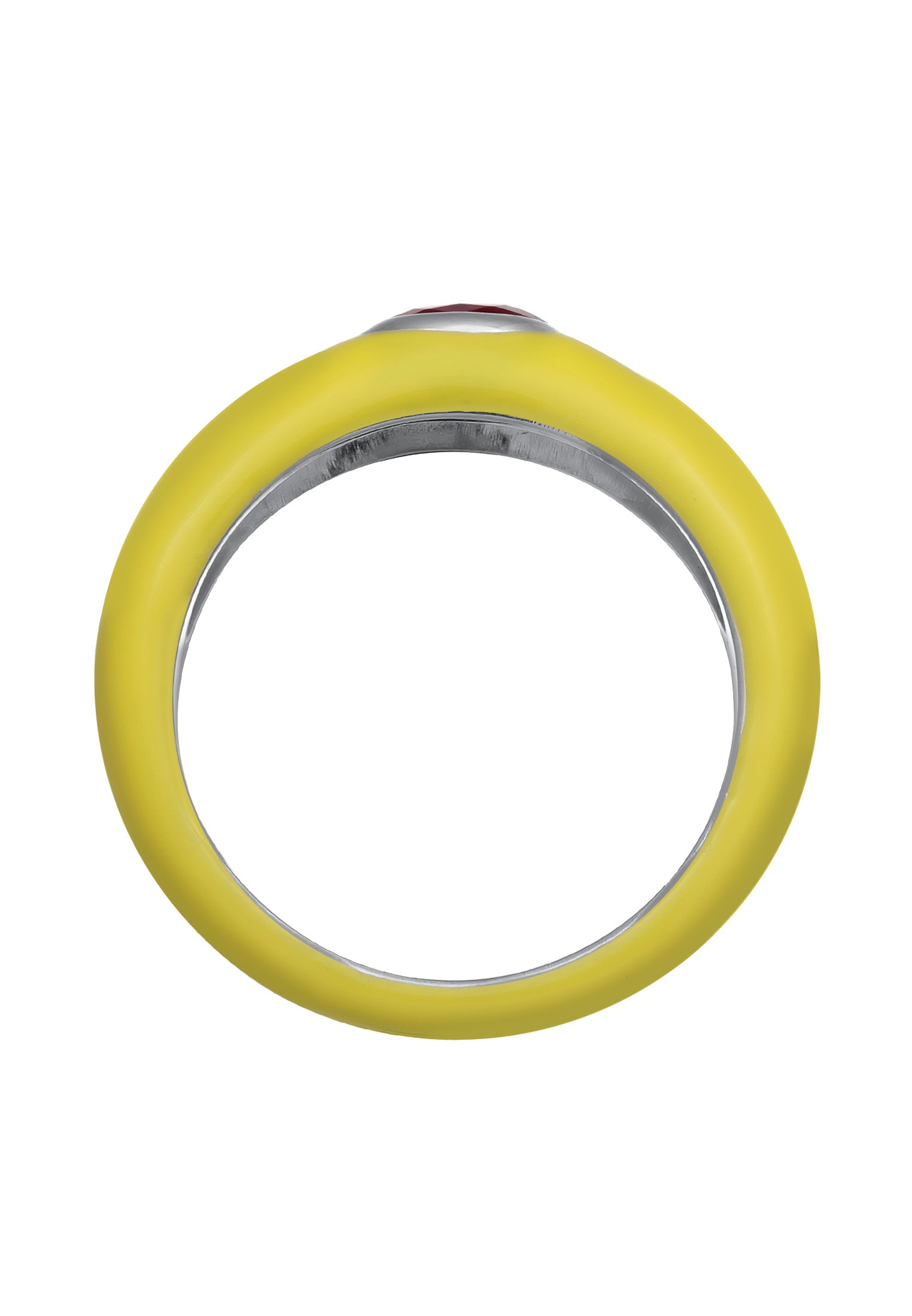 Elli Silberring »Ring Zirkonia Oval Solitär Emaille 925 Silber«