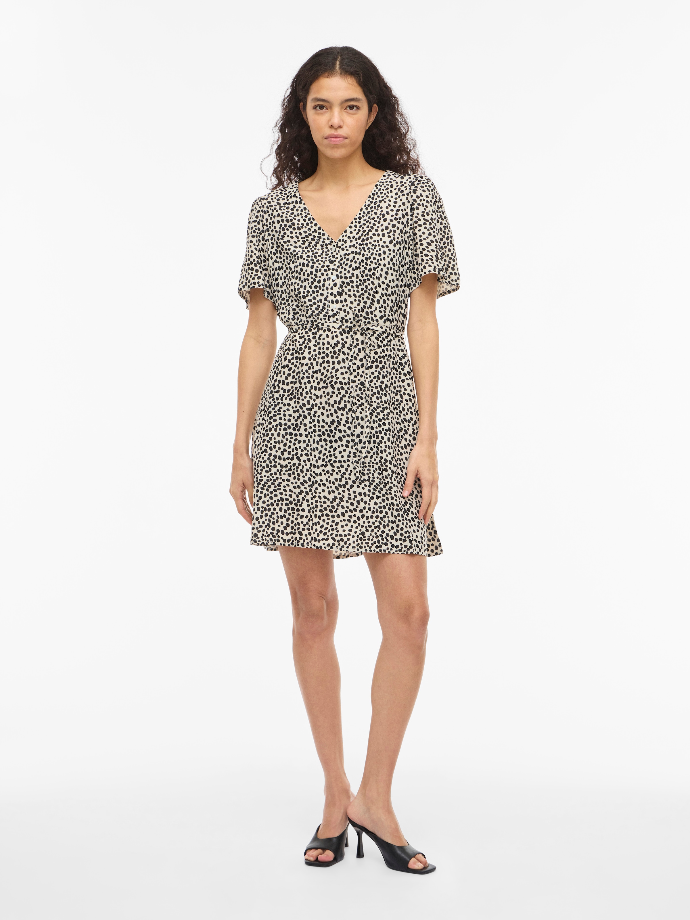 Vila Minikleid »VIGRACE V-NECK S/S SHORT DRESS - NOOS« Sommerkleid,