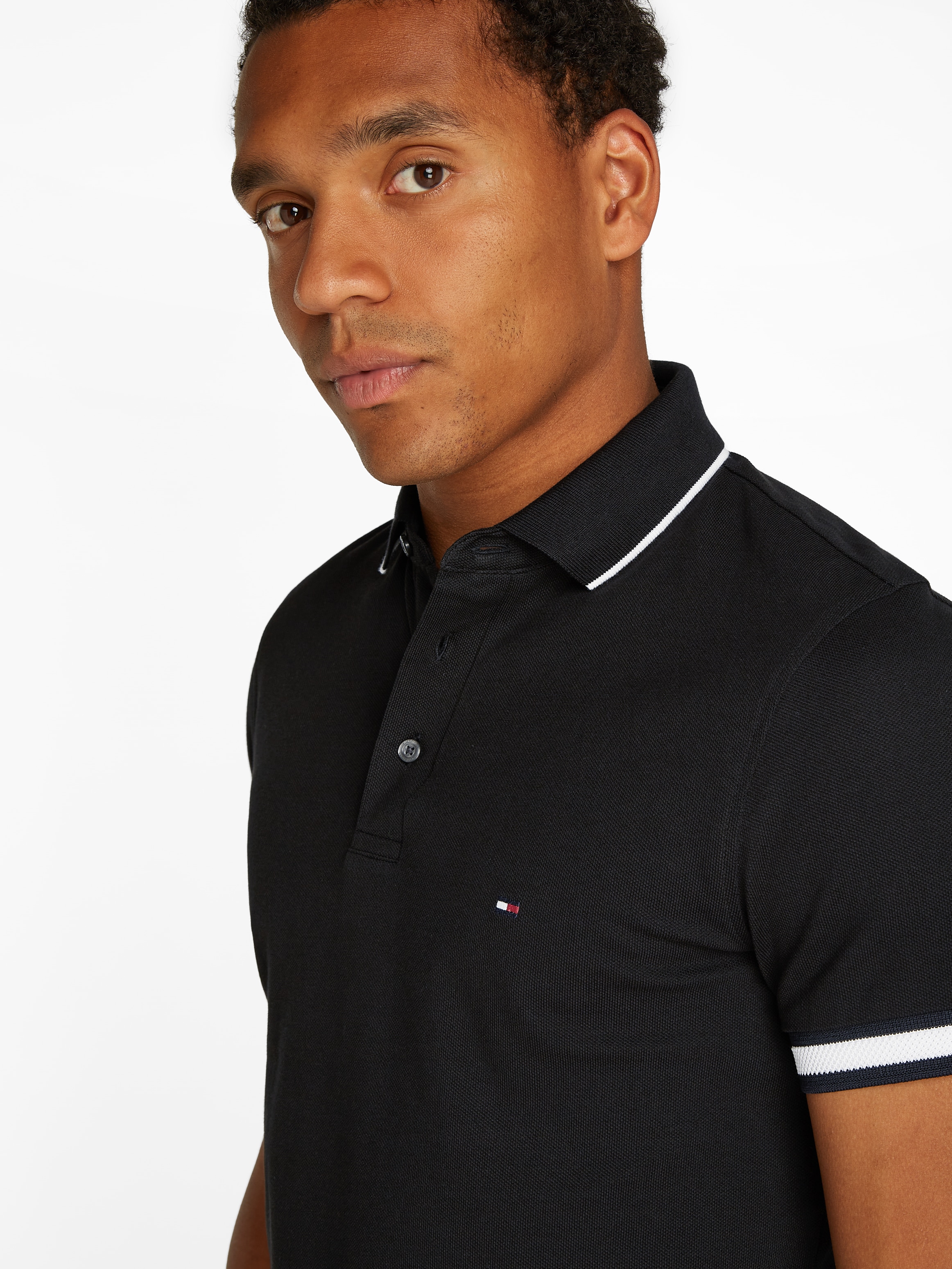 Tommy Hilfiger Poloshirt »FLAG CUFF SLIM FIT POLO«