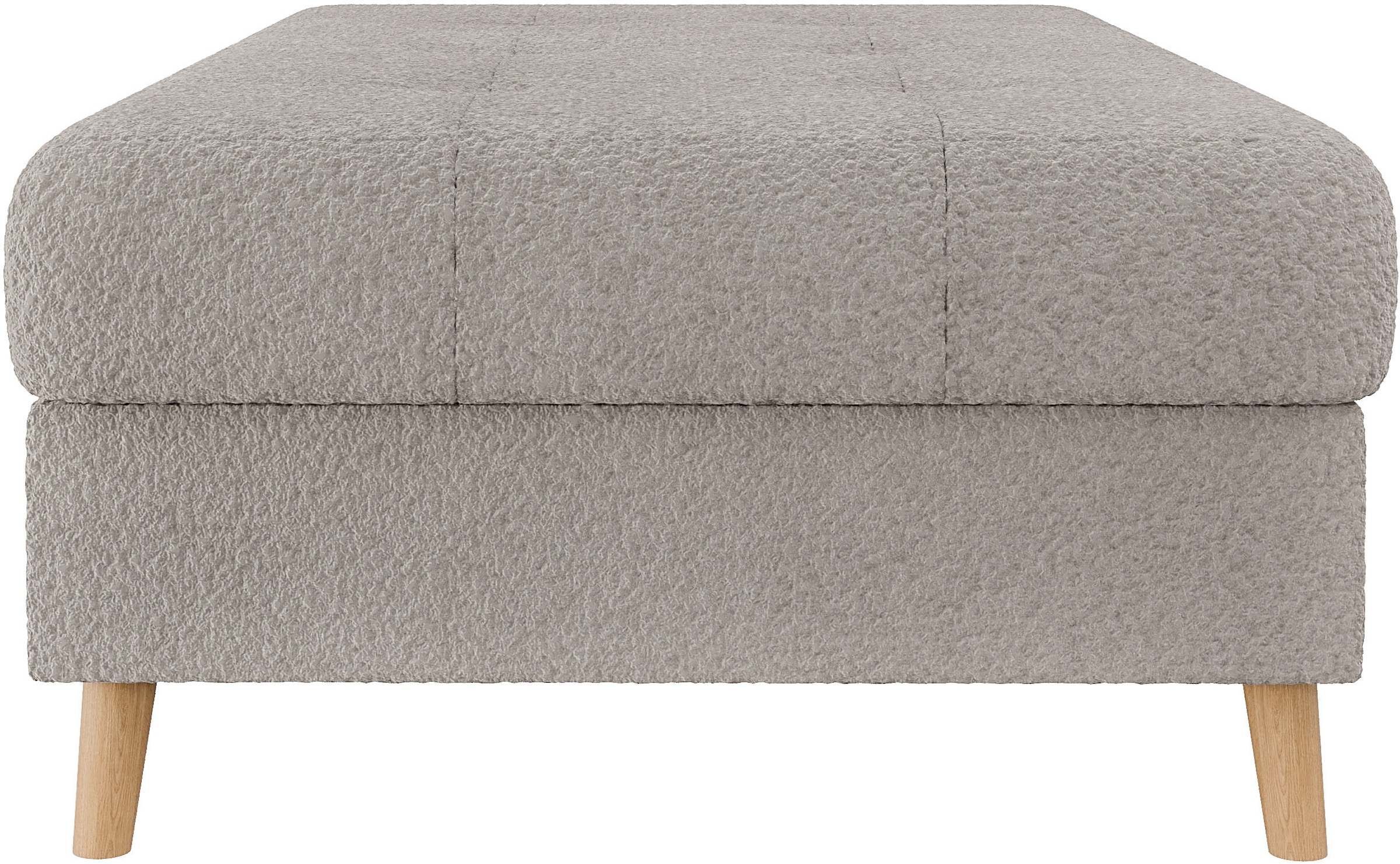 Home affaire Polsterhocker »CHARRE XXL, Steppung im Sitzbereich, Maße: B/T/H: 118/73/40 cm«, passend zur Serie CHARRE, auch in Cord und Bouclé