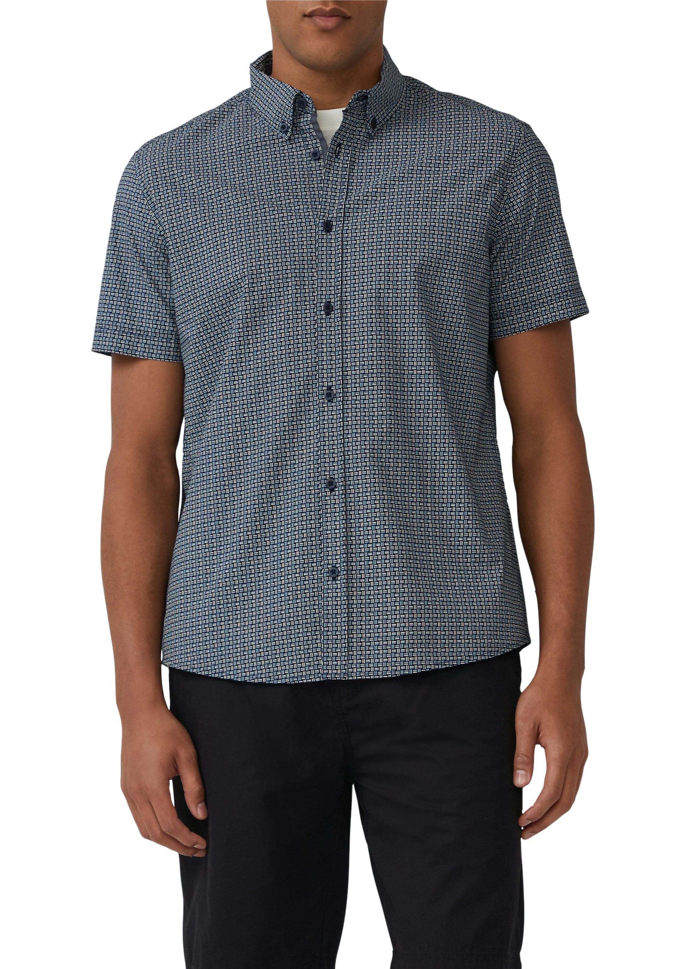 s.Oliver Kurzarmhemd mit Karo Muster