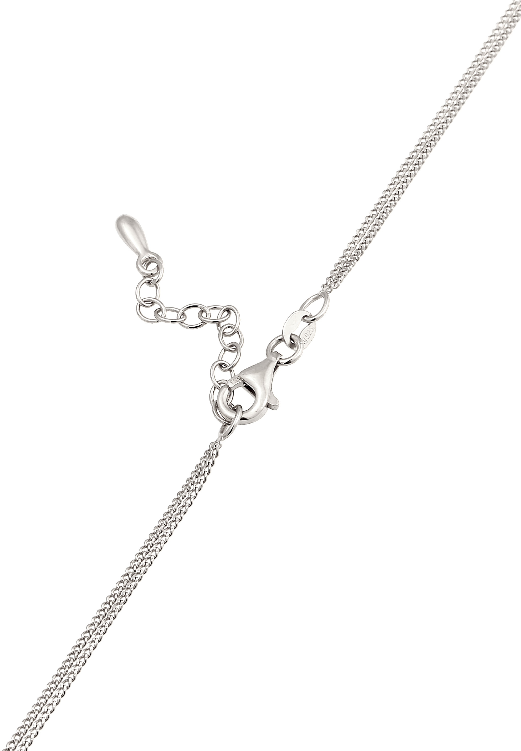 Elli Silberkette »Halskette Layer Glas Kristalle Grün 925 Sterling Silber«