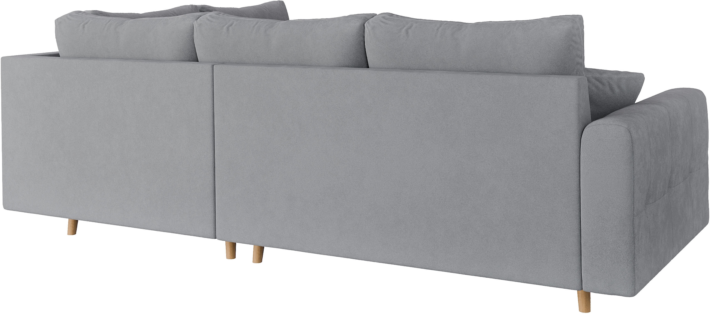 Home affaire Ecksofa »CHARRE L-Form mit Ottomane, Maße B/T/H: 231/161/81 cm«, feine Steppung, lose Rücken- und Zierkissen, auch in Cord und Bouclé