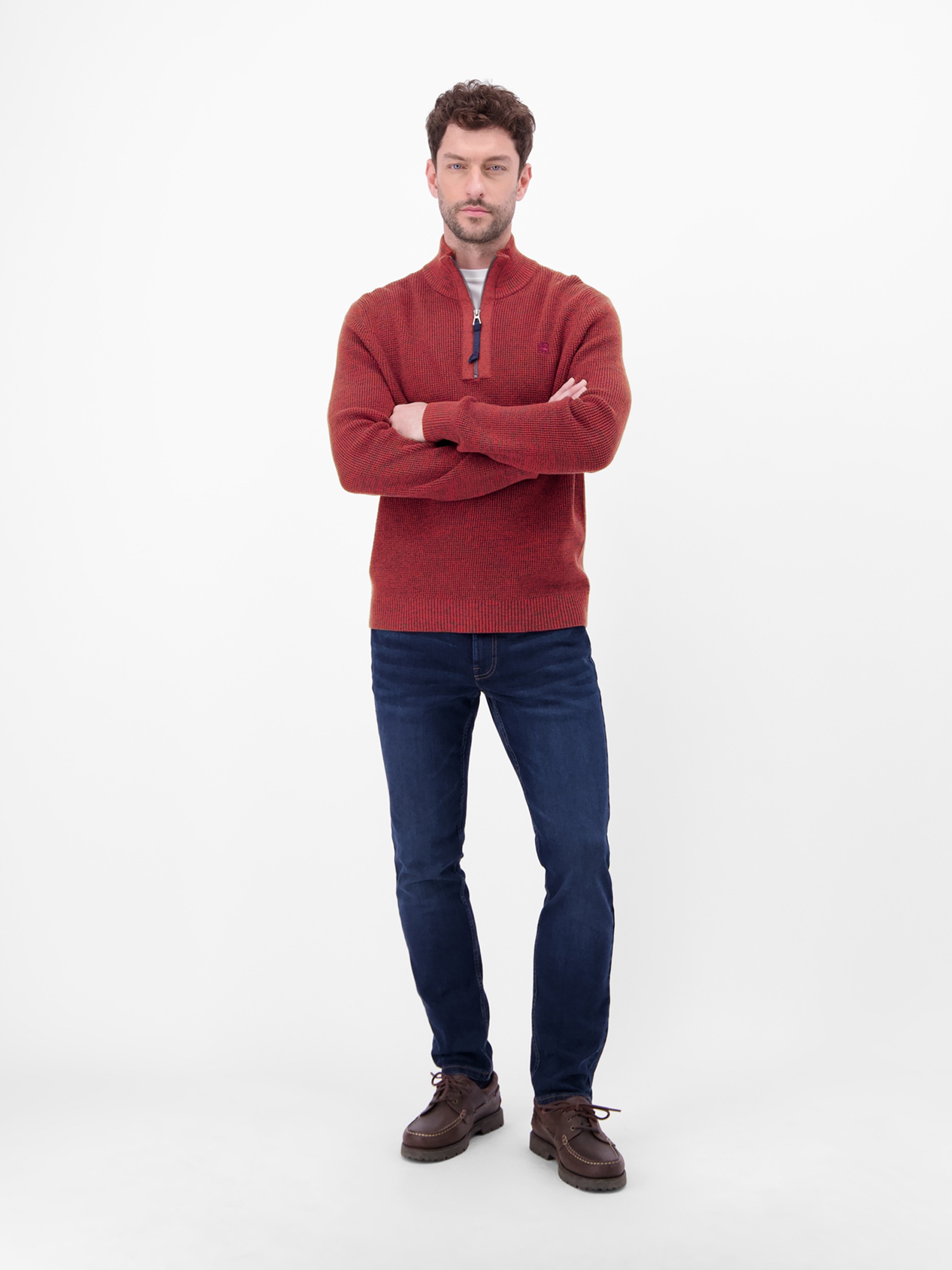 LERROS Strickpullover »Herren Troyer in Twist-Struktur«