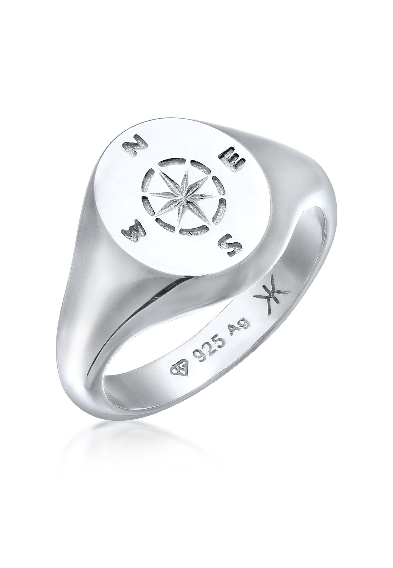 Siegelring »Ring Siegelring Kompass 925 Sterling Silber«