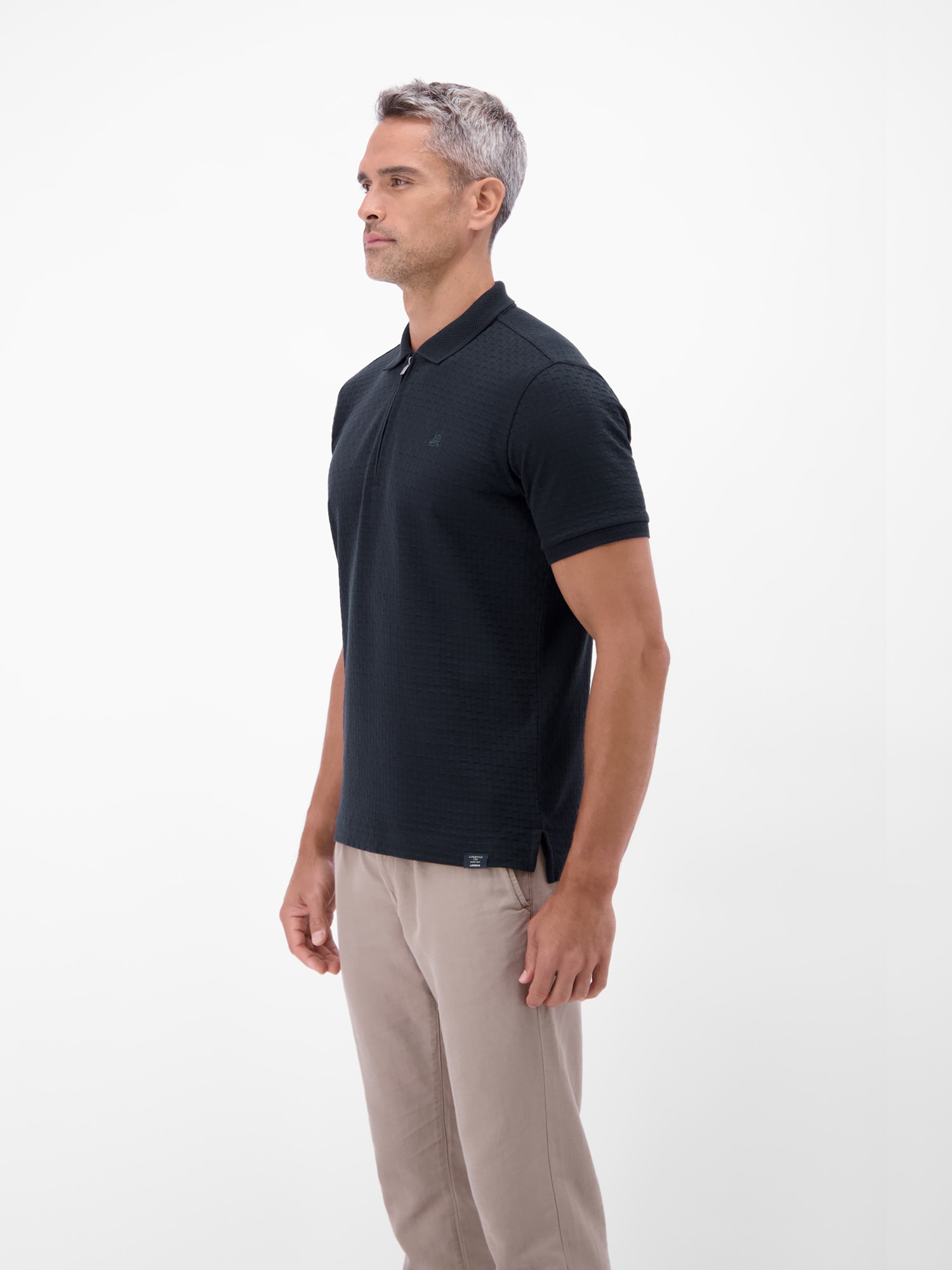 LERROS Poloshirt »Poloshirt mit Reißverschlusskragen in Strukturqualität«