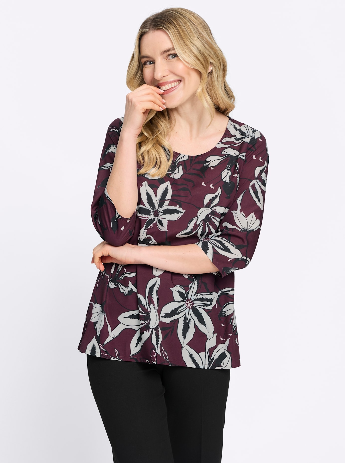 Classic Basics Druckbluse