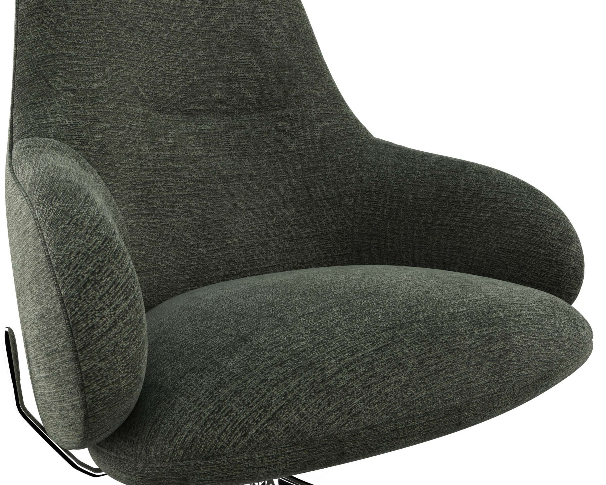 FLEXLUX Drehsessel »Falcone, TV-Loungesessel, Fernsehsessel, Polstersessel,«, Liegefunktion, drehbar, Fuß Alu