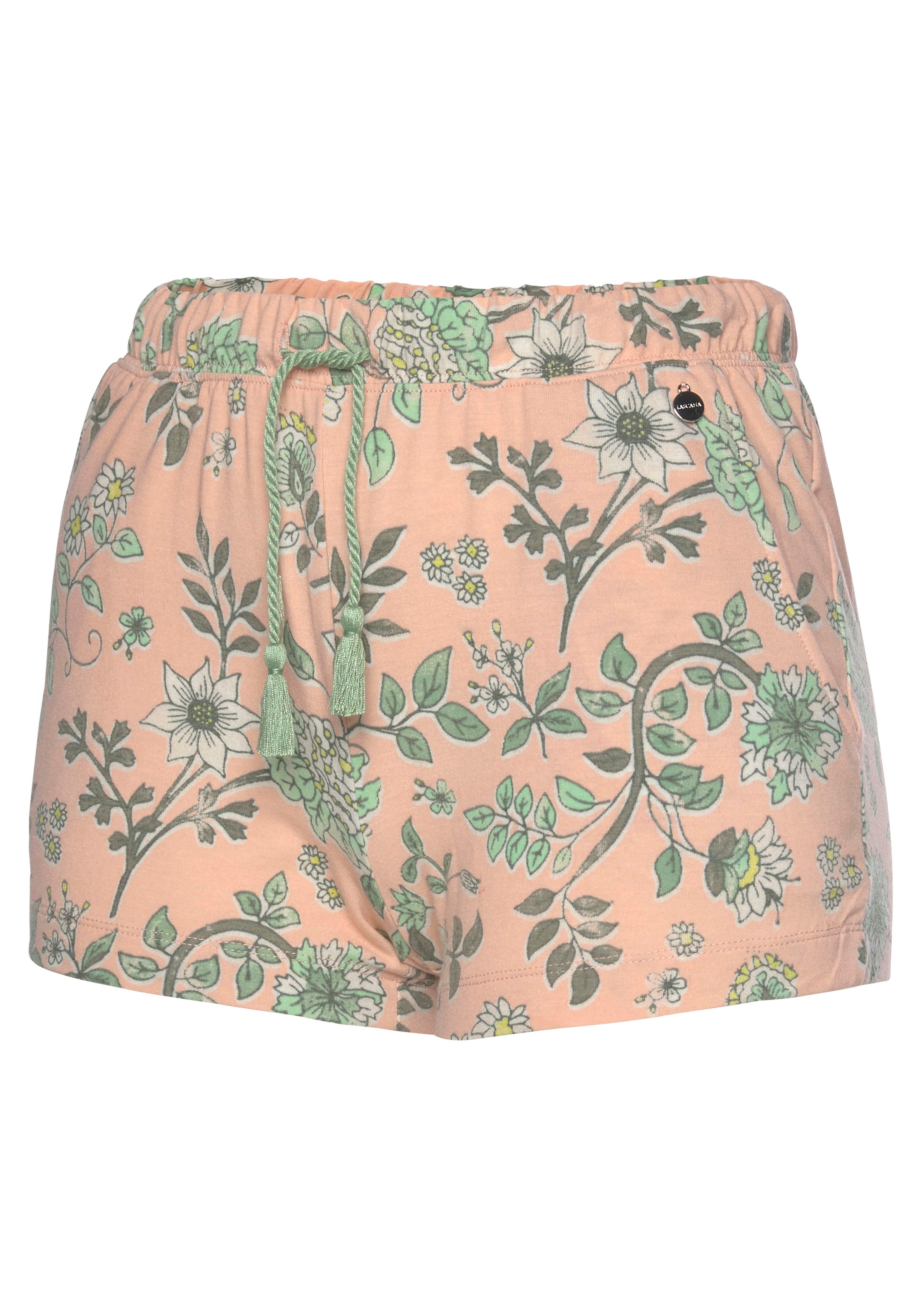 LASCANA Schlafshorts, im Blumen Allover-Druck