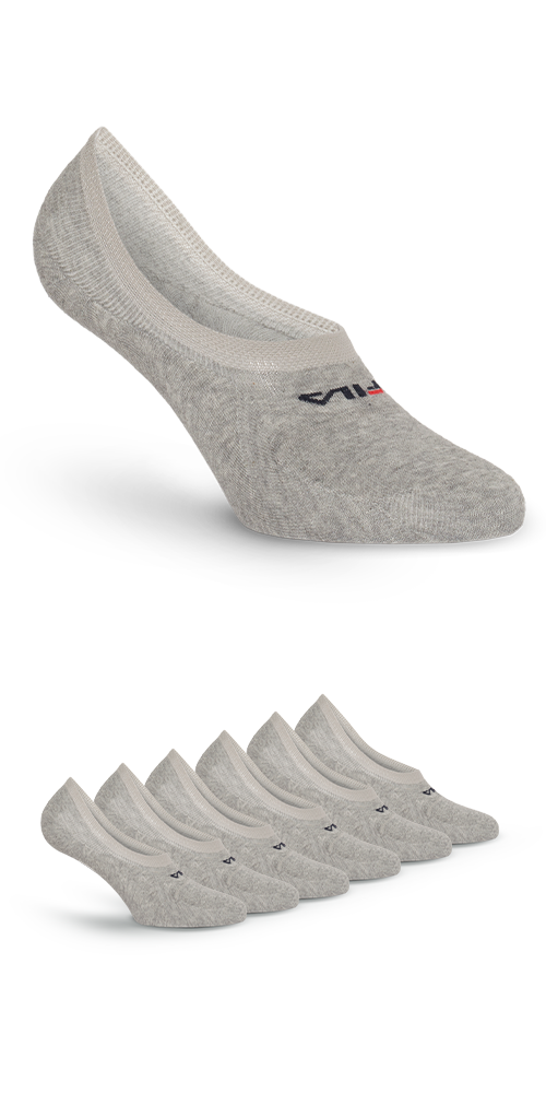 Fila Füßlinge »UNISEX GHOST SOCKS« 6 Paar, mit Logo-Schriftzug, Silikonstreifen an der Ferse für besseren Halt, Größe 35-38