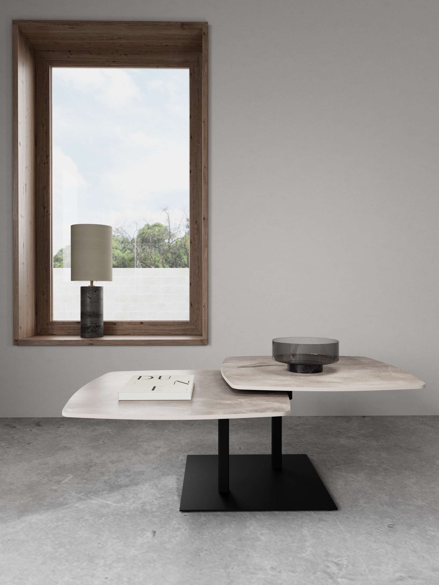 ACTONA GROUP Couchtisch »Carballo« Tisch, grau, Rotation,122x70x40cm