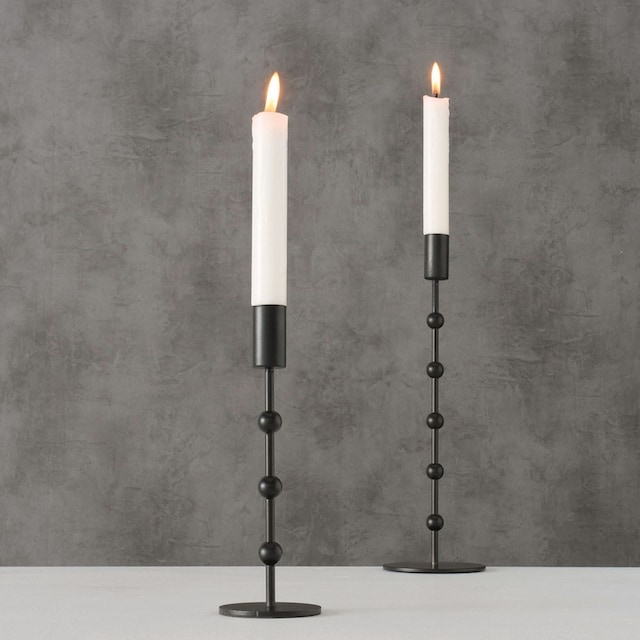 BOLTZE Kerzenleuchter »Kimberly, Weihnachtsdeko«, (Set, 2 St.), aus Eisen,  Höhe ca. 20 cm und 30 cm bei OTTO